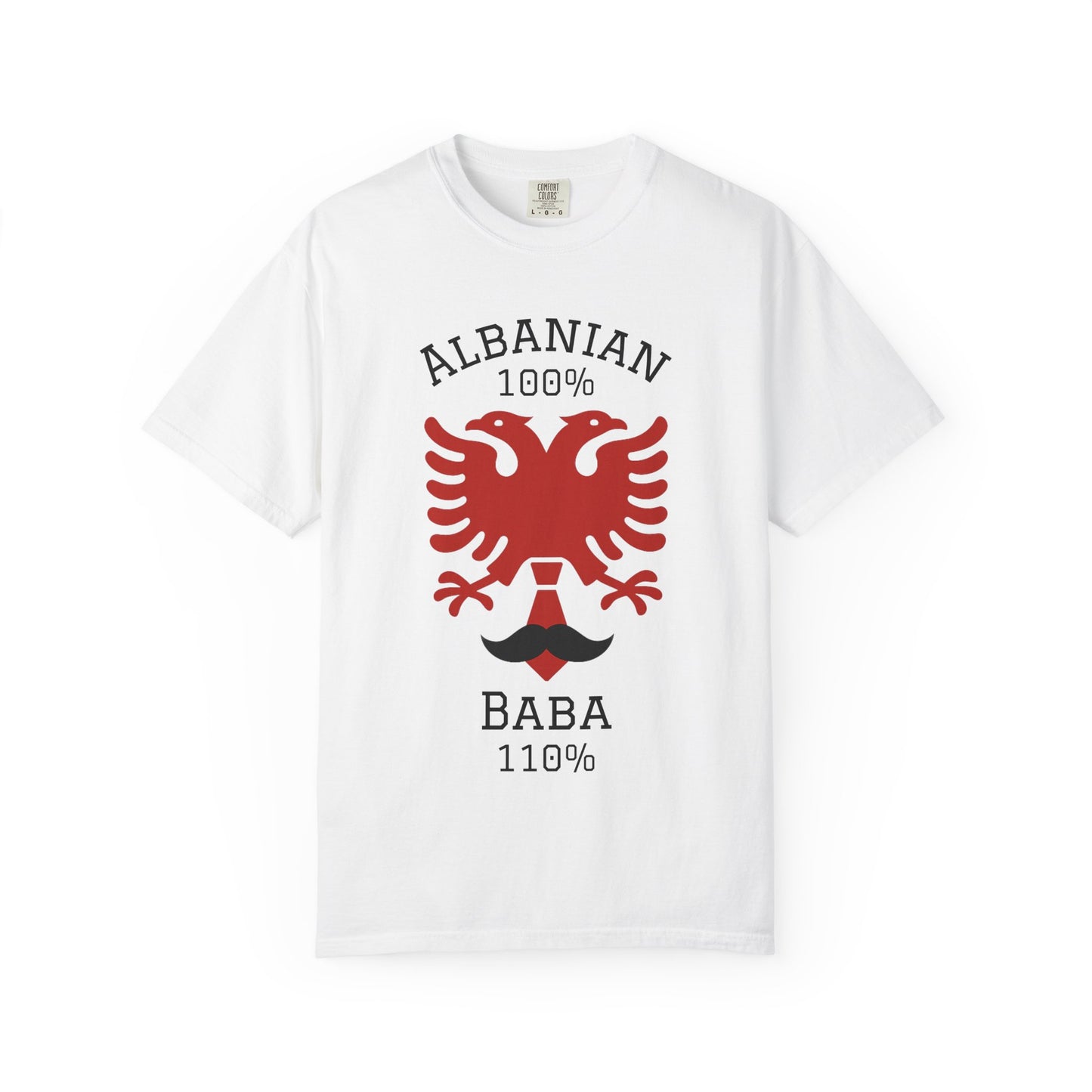 110% Baba - Albanian Dad T-Shirt | Father's Day Gift with Eagle Motif