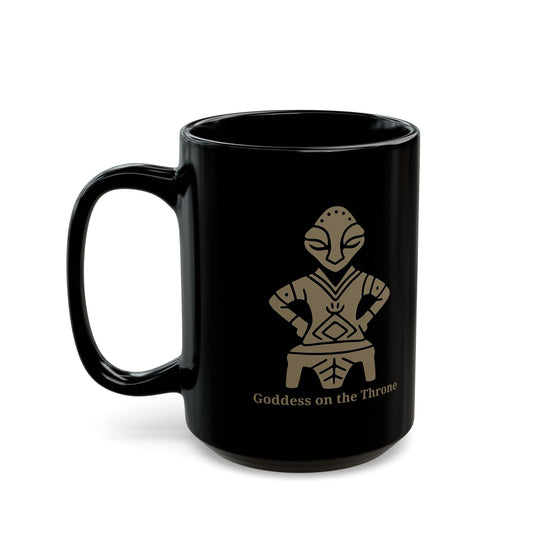 Mug - Kosova Goddess Heritage, Albanian Pride, Black and Gold 11oz & 15oz