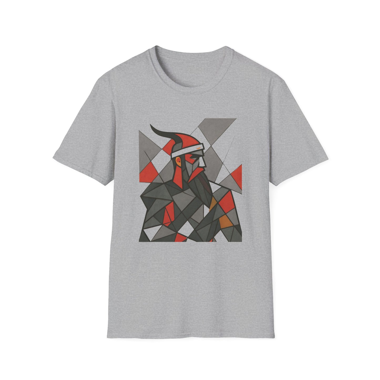 Skanderbeu Geometric Art T-Shirt, Albanian Hero Tee, (Adult Unisex) - Mutlicolor