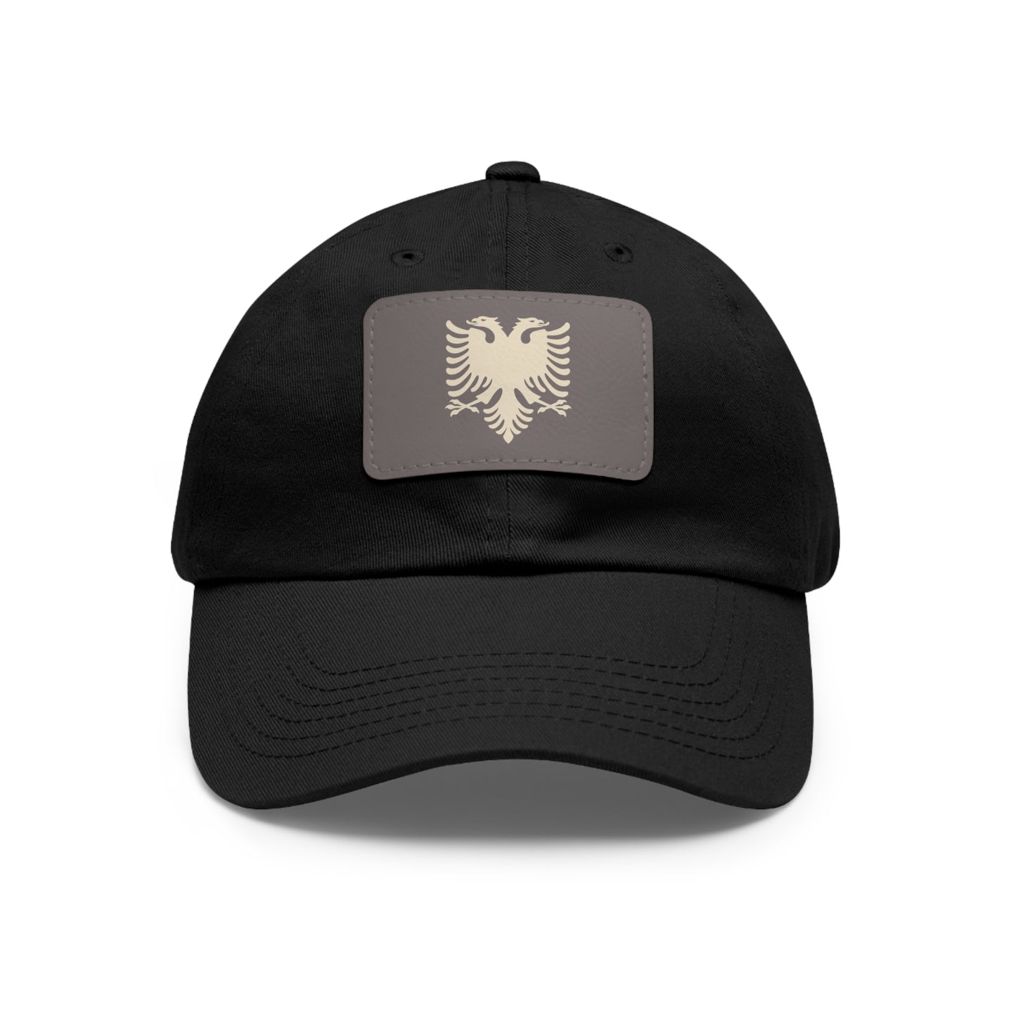 Albanian Eagle Heritage Hat - Double-Headed Eagle Cap with Leather Patch