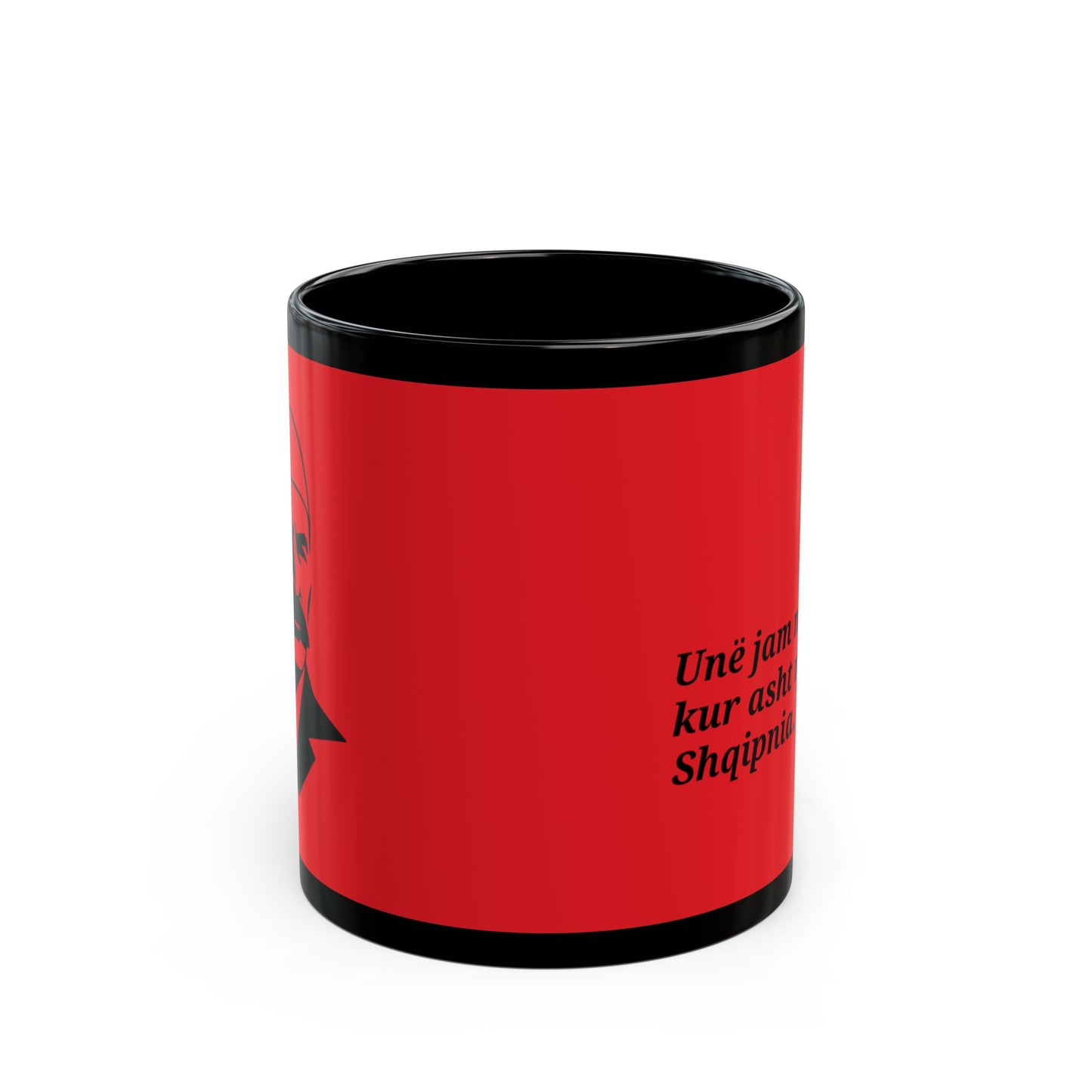 Isa Boletini Patriotic Mug, Albanian Heritage Gift - Black and Red