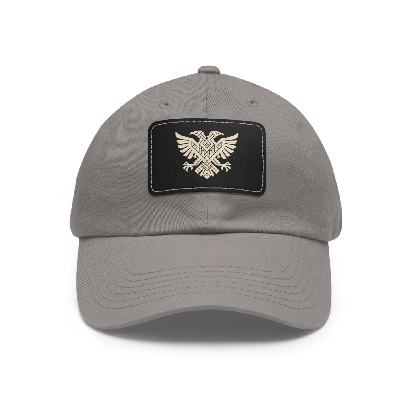 Illyrian Eagle Heritage Hat - Double-Headed Albanian Eagle Cap with Leather Patch