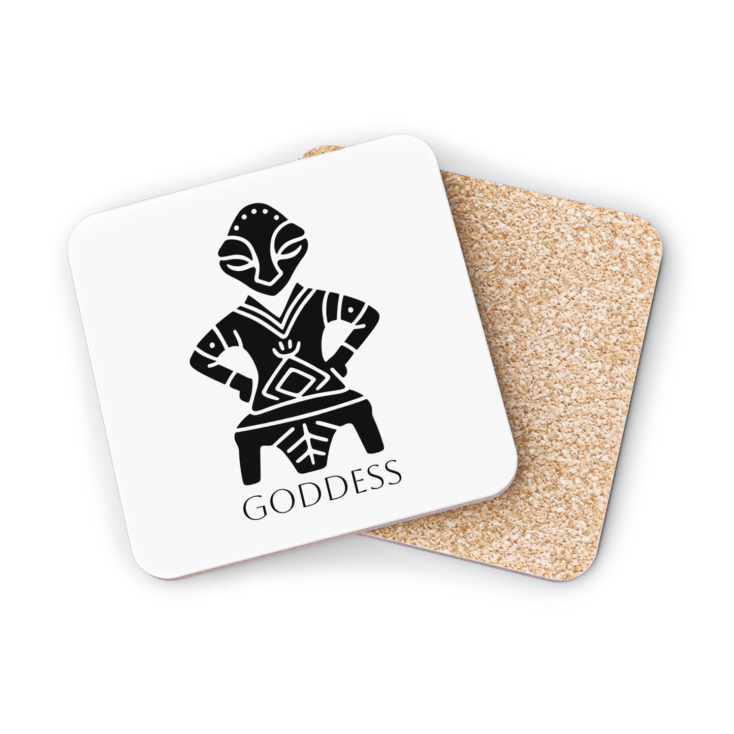 Illyrian Goddess Square Coasters,  Ancient Kosovo Symbol, Unique Boho Decor, Drink Coasters for Home