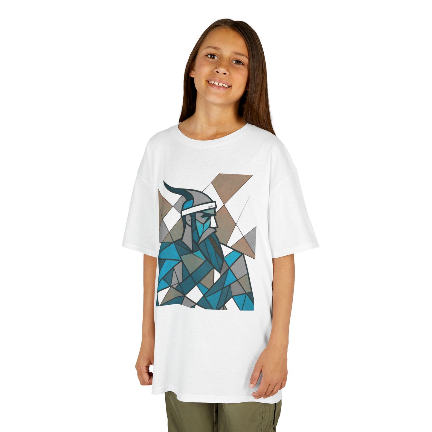 Geometric Cotton Tee - Honoring Gjergj Kastrioti Skendrbeu (Kids)