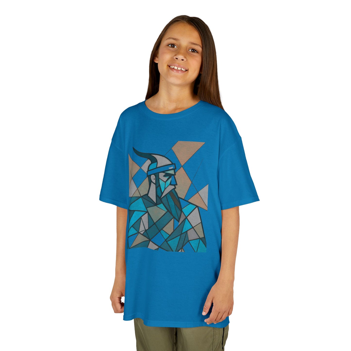 Geometric Cotton Tee - Honoring Gjergj Kastrioti Skendrbeu (Kids)