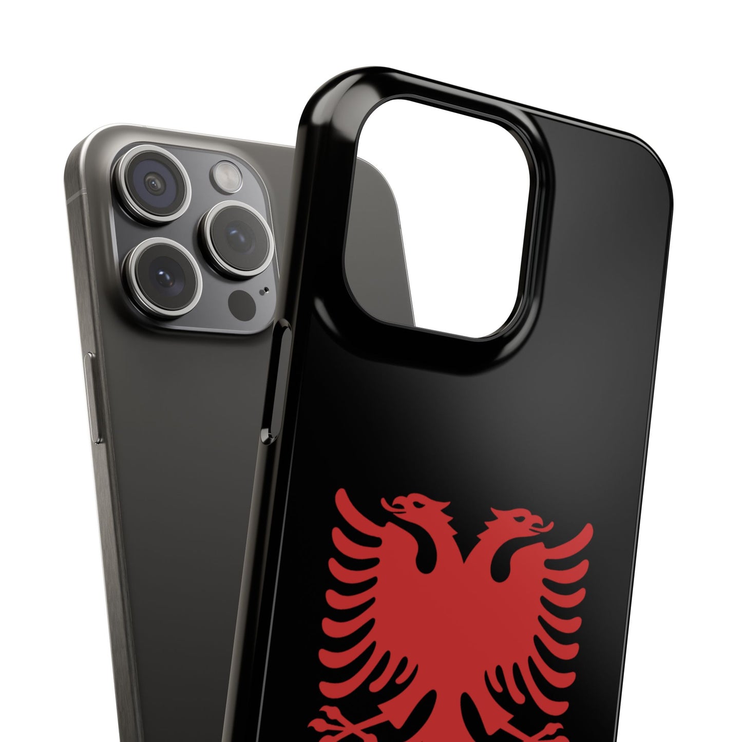 Slim Cases - Albania Double Headed Eagle, Albanian Flag Phone Cover, Patriotic Phone Case, National Symbol Gift, Unique Phone Accessories