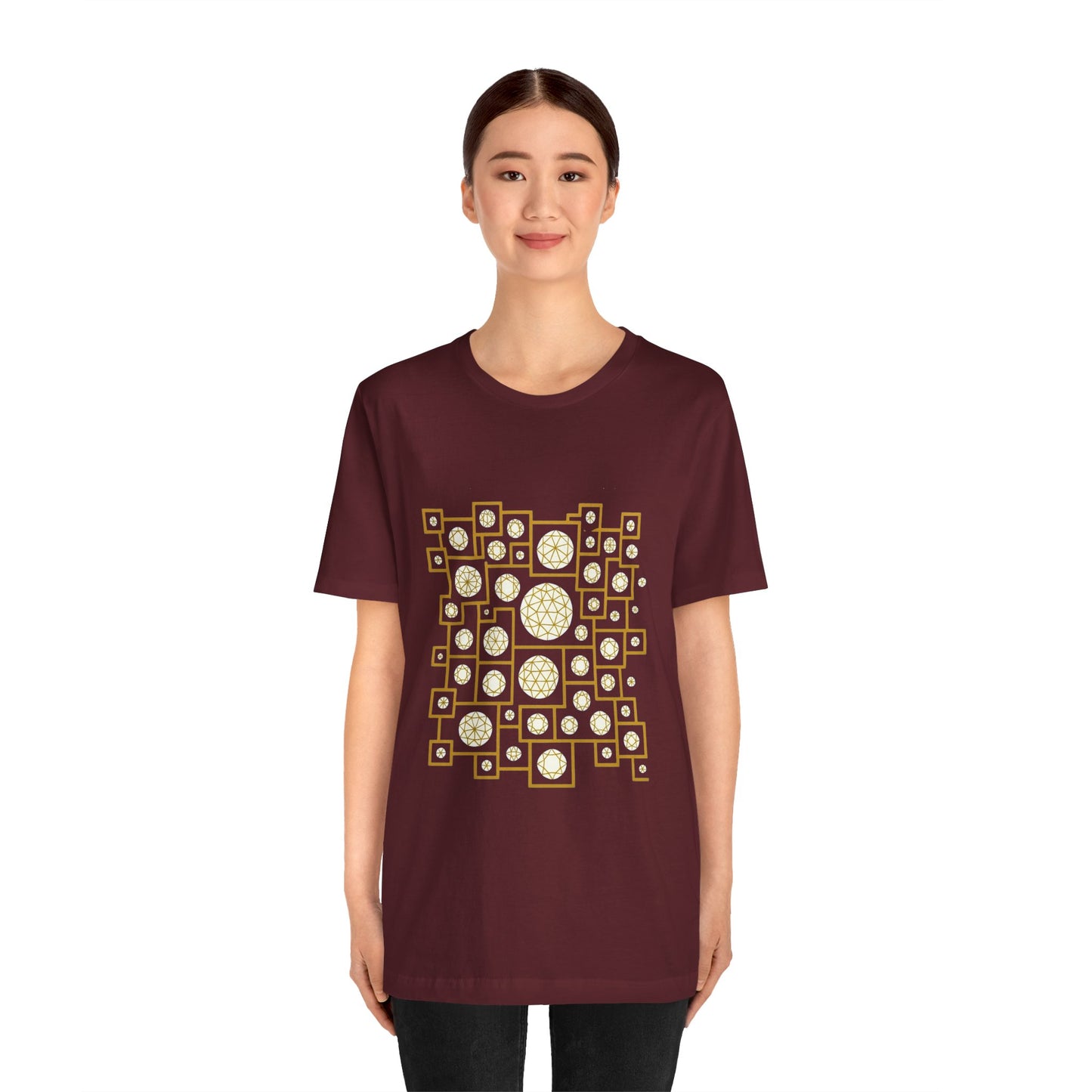 Geometric Unisex Tee - Gold