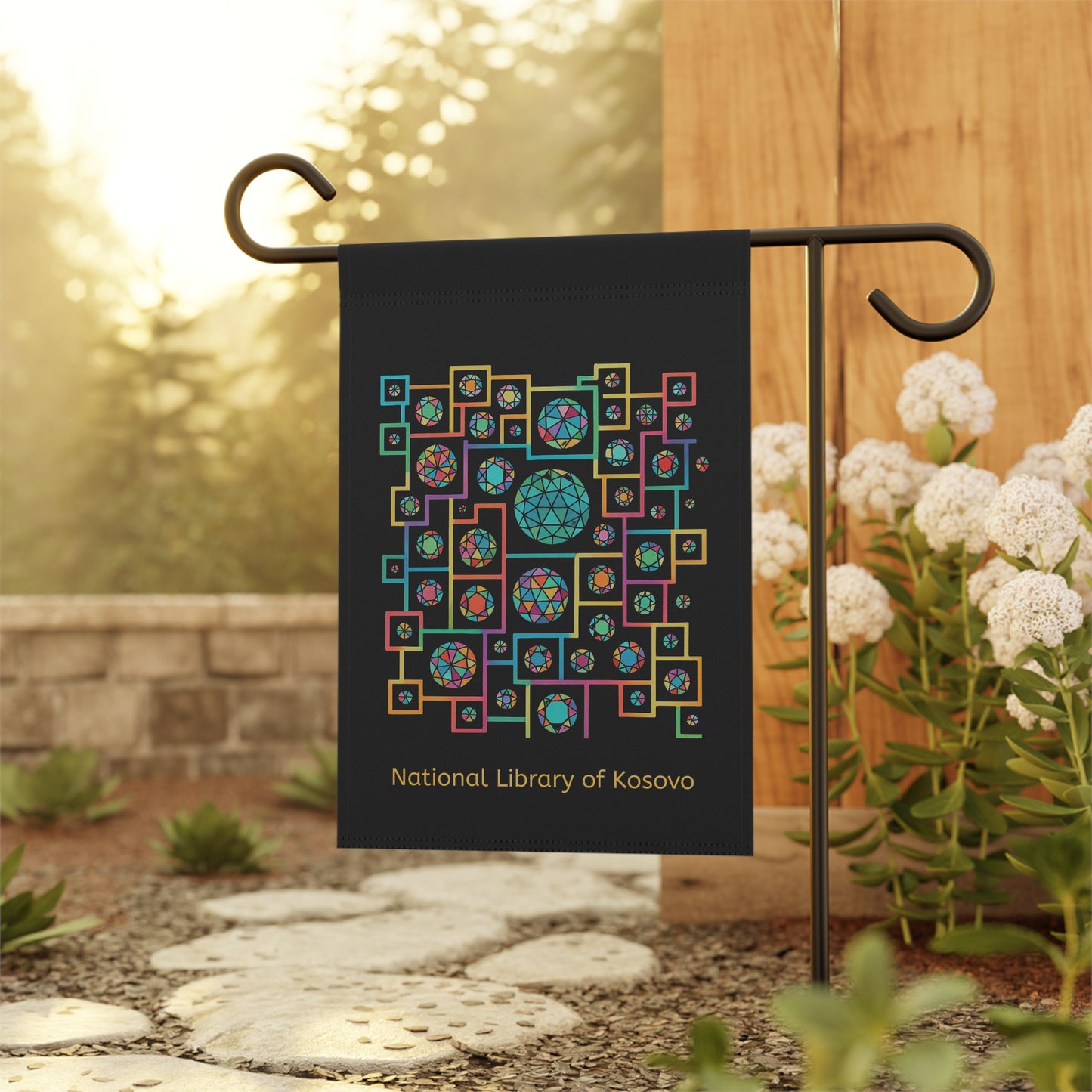 Geometric Heritage Colorful Garden Banner