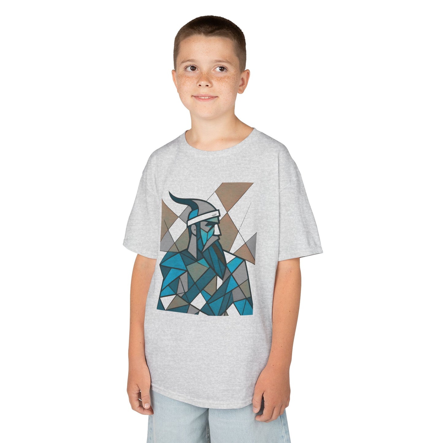 Geometric Cotton Tee - Honoring Gjergj Kastrioti Skendrbeu (Kids)
