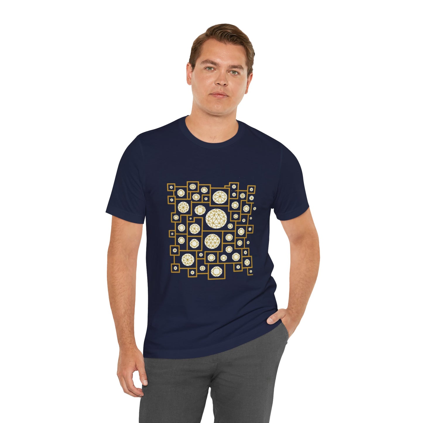 Geometric Unisex Tee - Gold