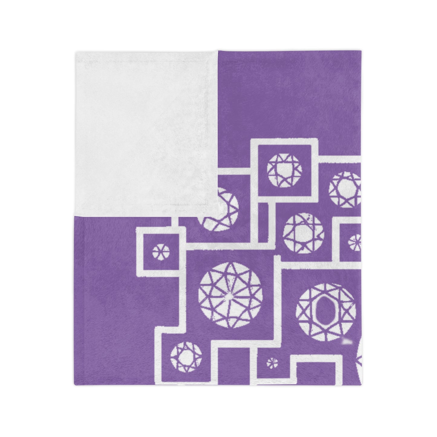 Cozy Geometric Velveteen Blanket