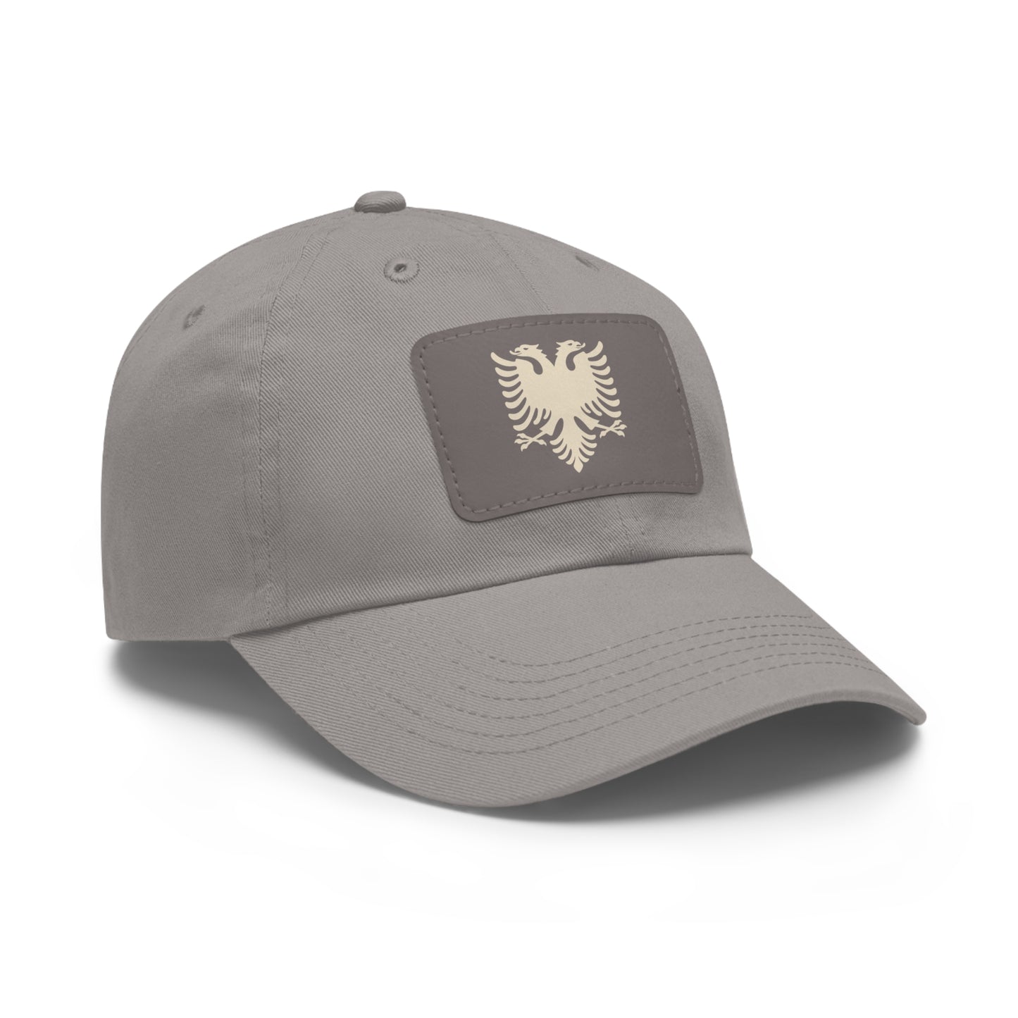 Albanian Eagle Heritage Hat - Double-Headed Eagle Cap with Leather Patch
