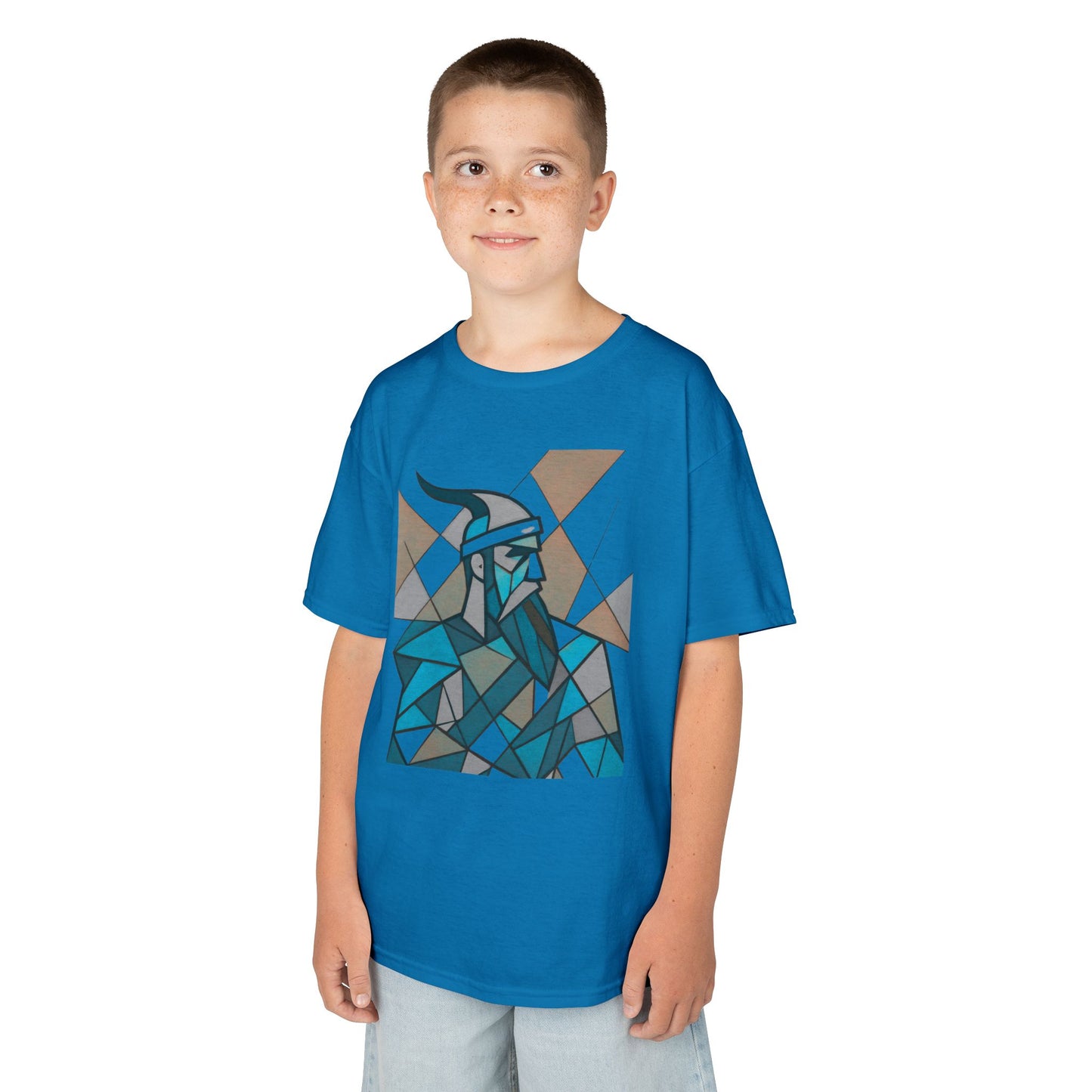 Geometric Cotton Tee - Honoring Gjergj Kastrioti Skendrbeu (Kids)
