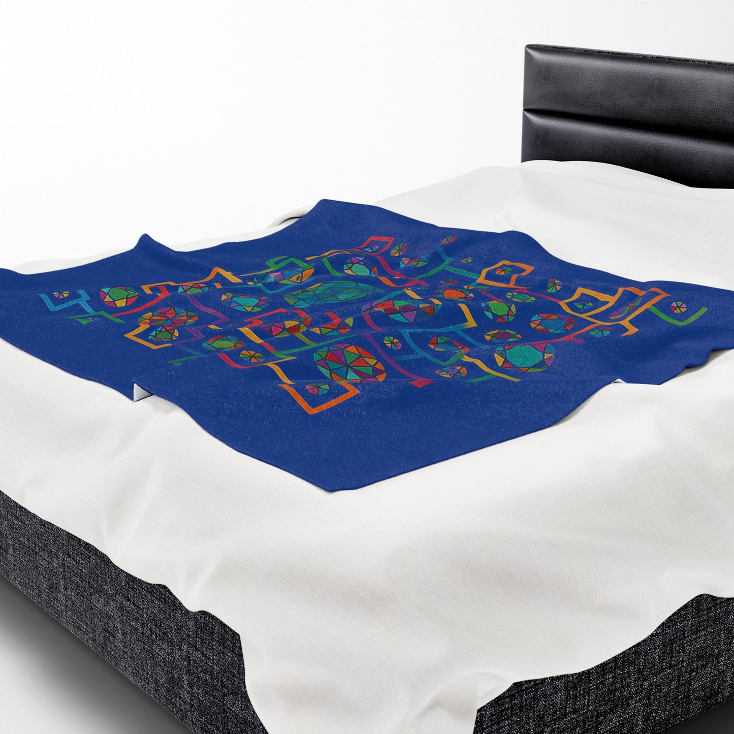 Velveteen Geometric Heritaghe Plush Blanket - inspired by Plis-shaped domes of the National Library of Kosovo