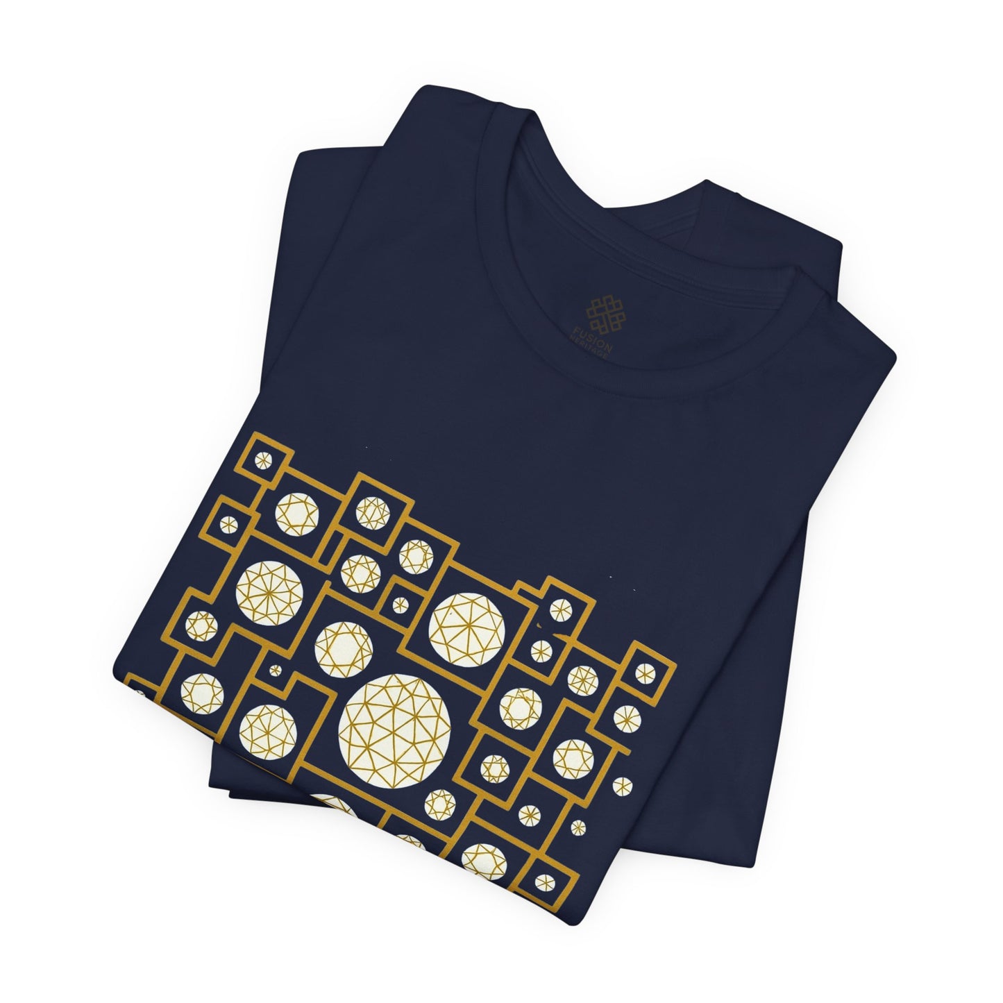 Geometric Unisex Tee - Gold
