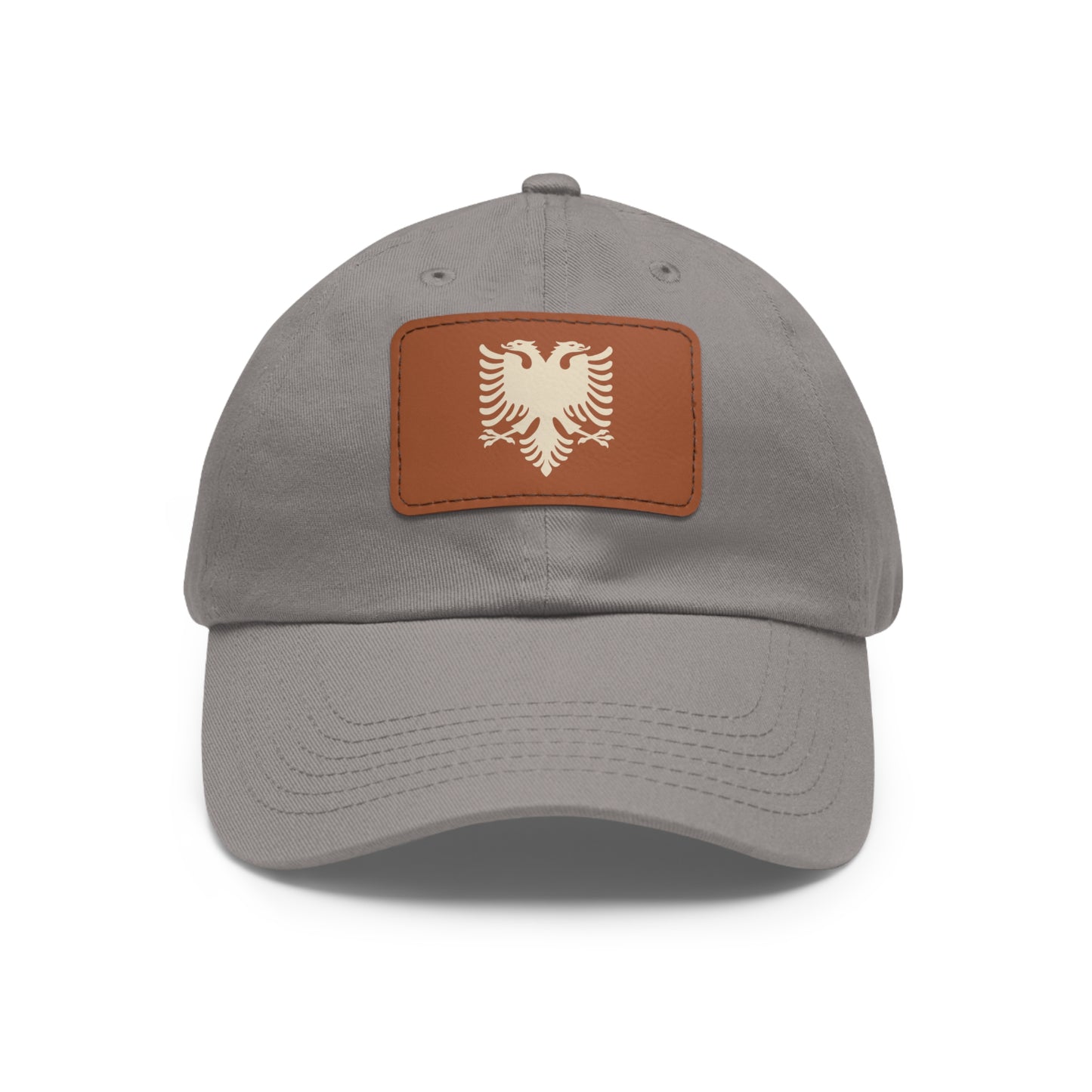 Albanian Eagle Heritage Hat - Double-Headed Eagle Cap with Leather Patch