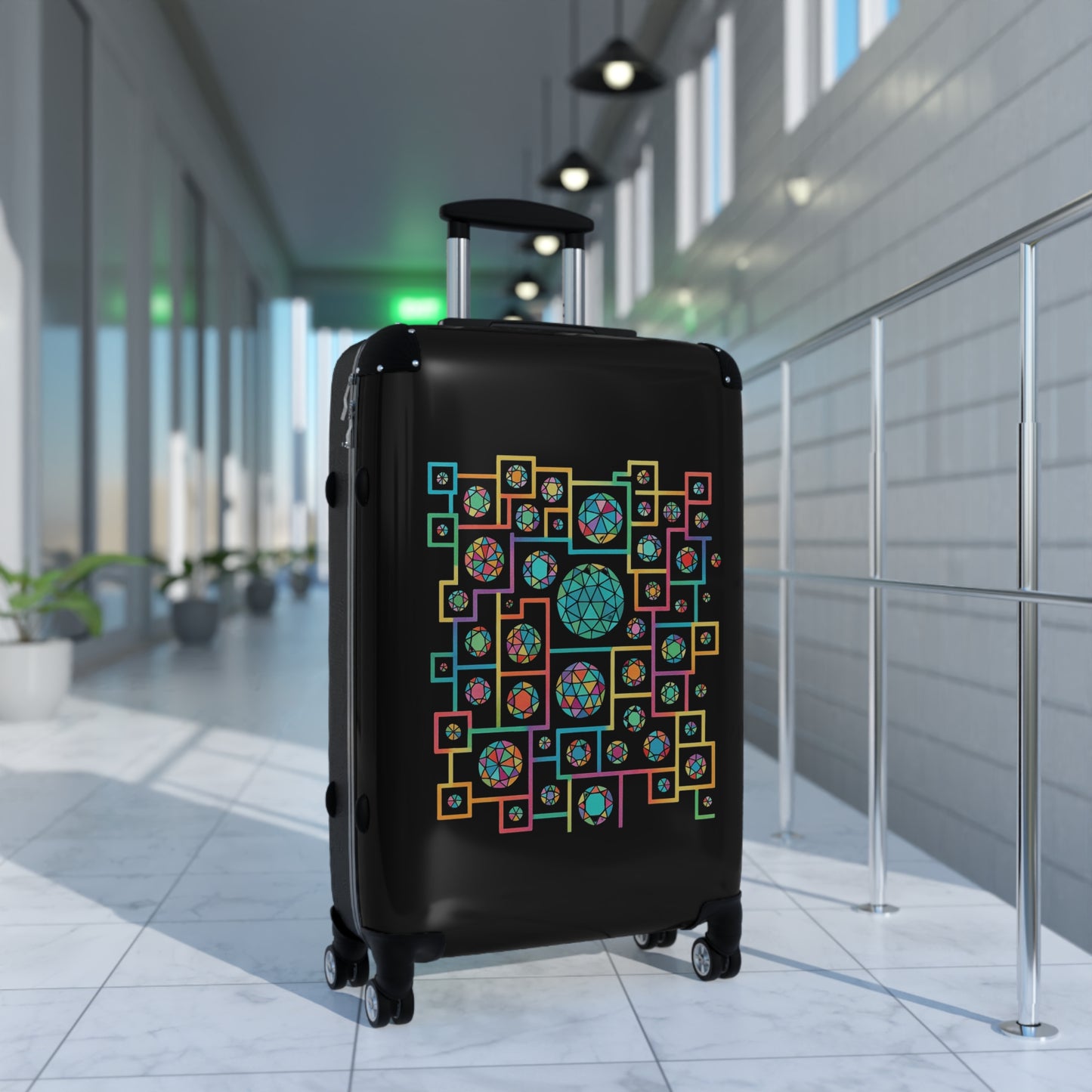 Geometric Heritage Design Suitcase