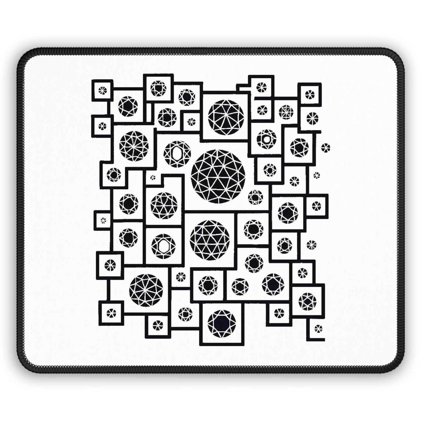 Geometric Heritage Mouse Pad -Black and White Edition