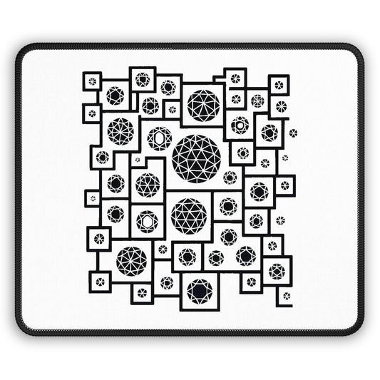 Geometric Heritage Mouse Pad -Black and White Edition