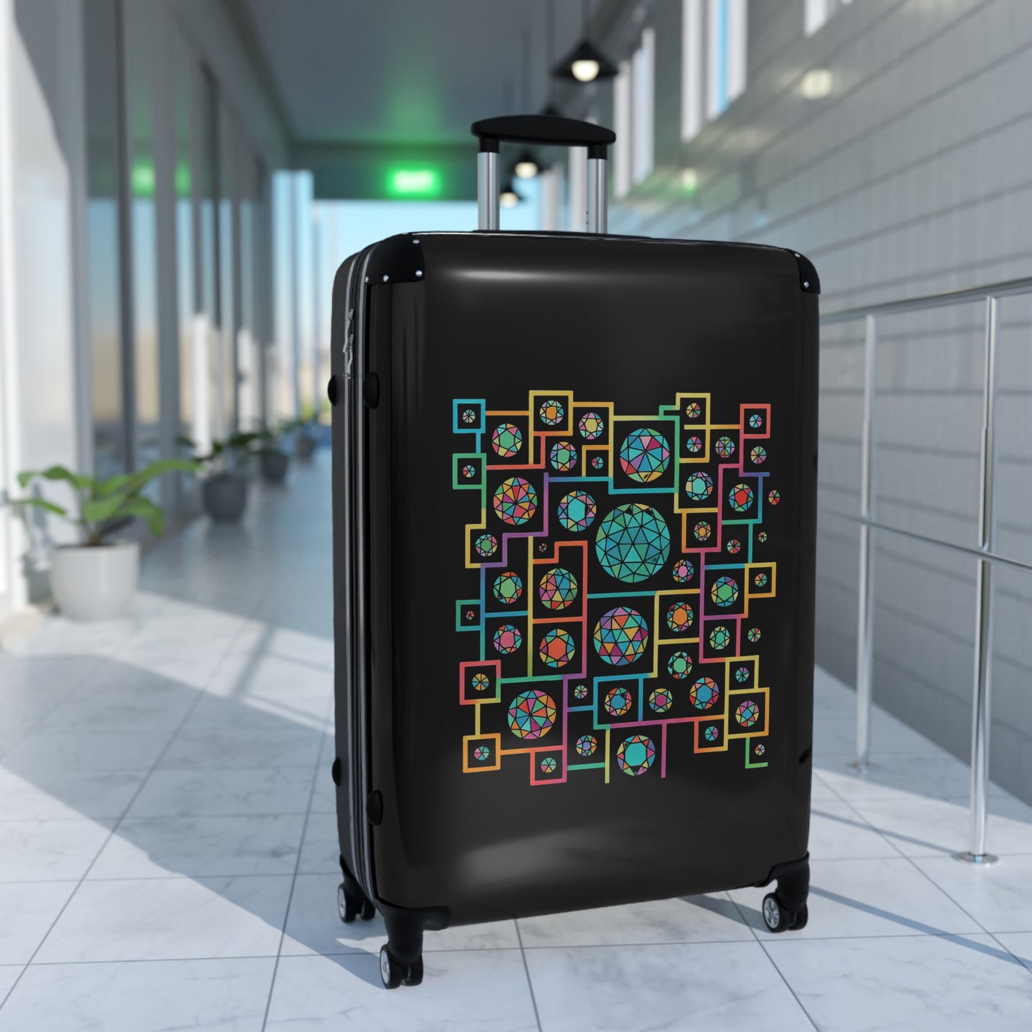 Geometric Heritage Design Suitcase