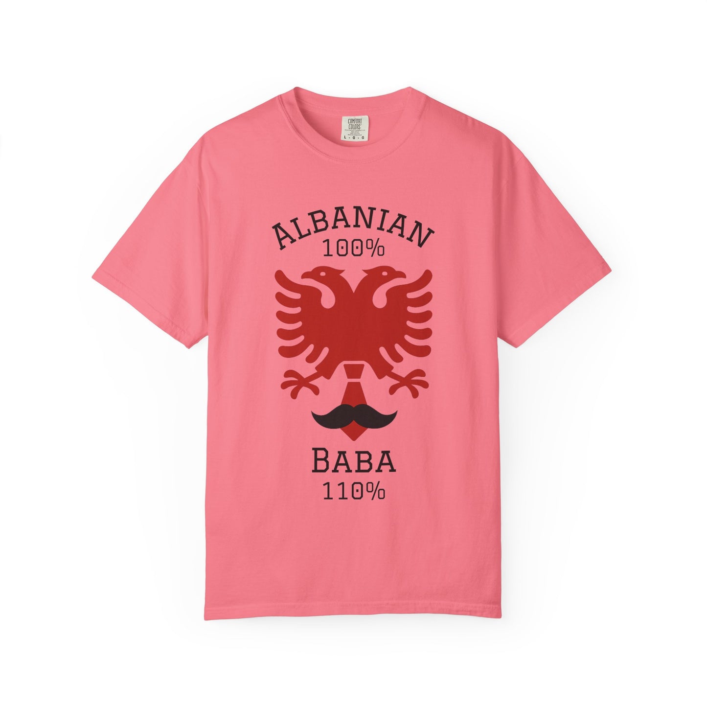 110% Baba - Albanian Dad T-Shirt | Father's Day Gift with Eagle Motif