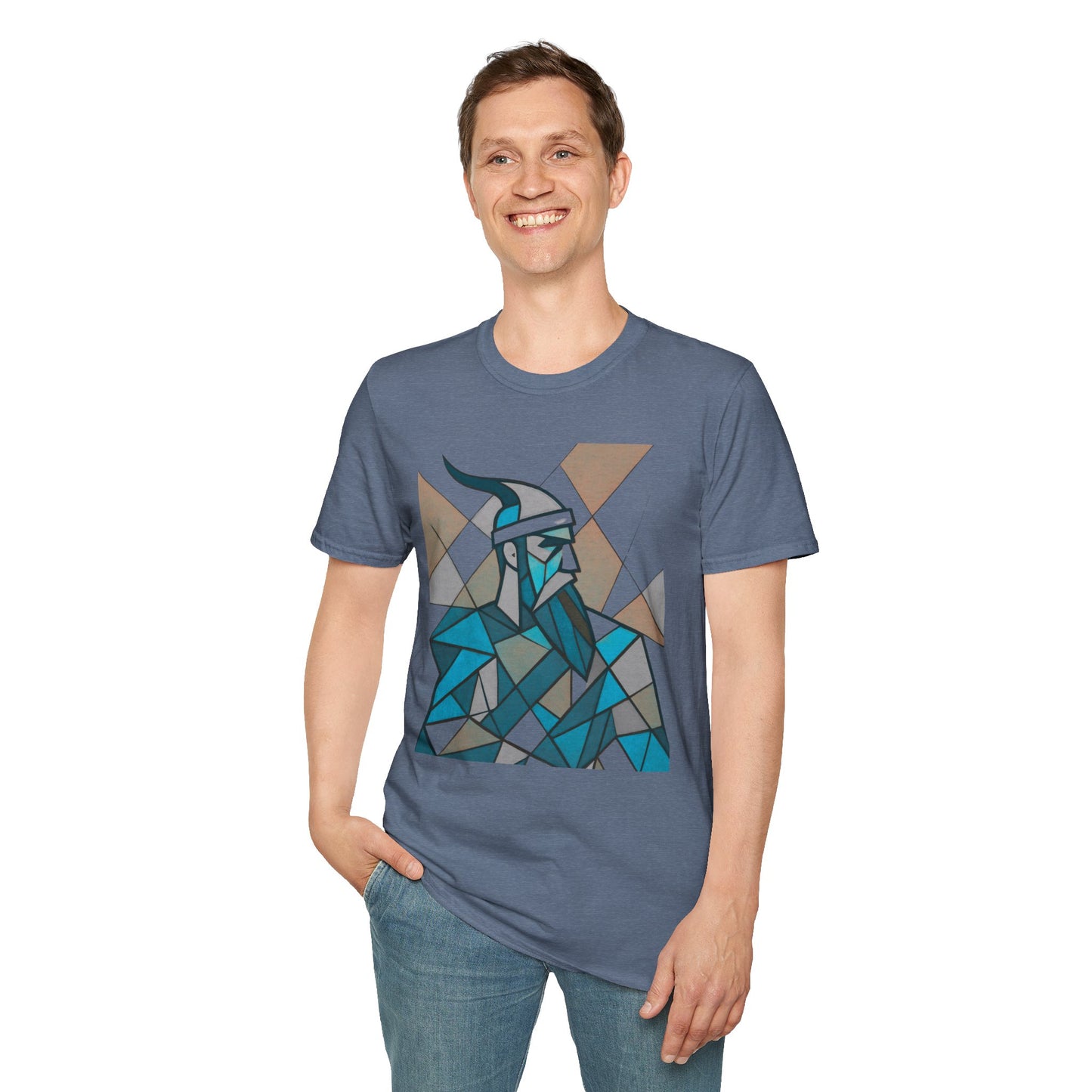 Skanderbeu Geometric Art T-Shirt, Albanian Hero Tee (Adult Unisex)