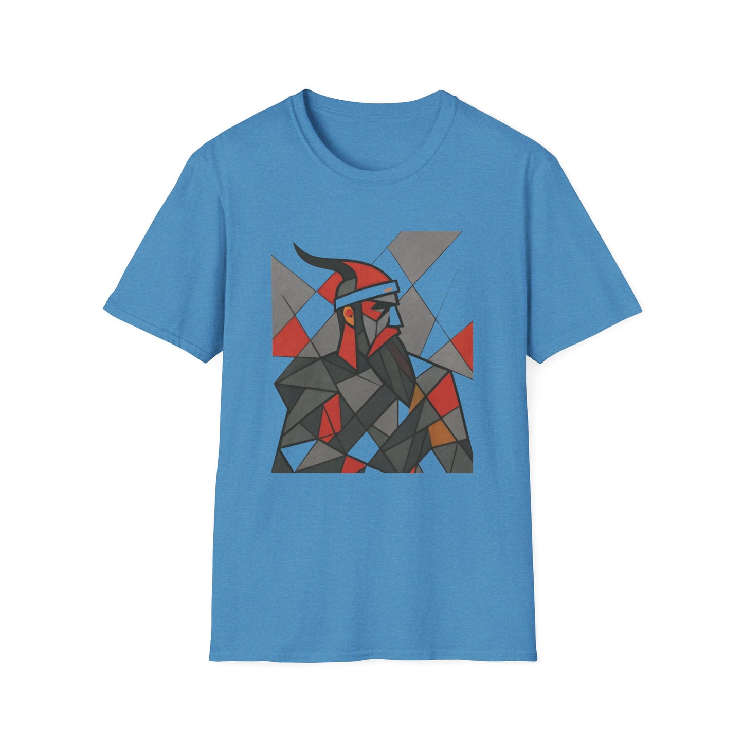 Skanderbeu Geometric Art T-Shirt, Albanian Hero Tee, (Adult Unisex) - Mutlicolor