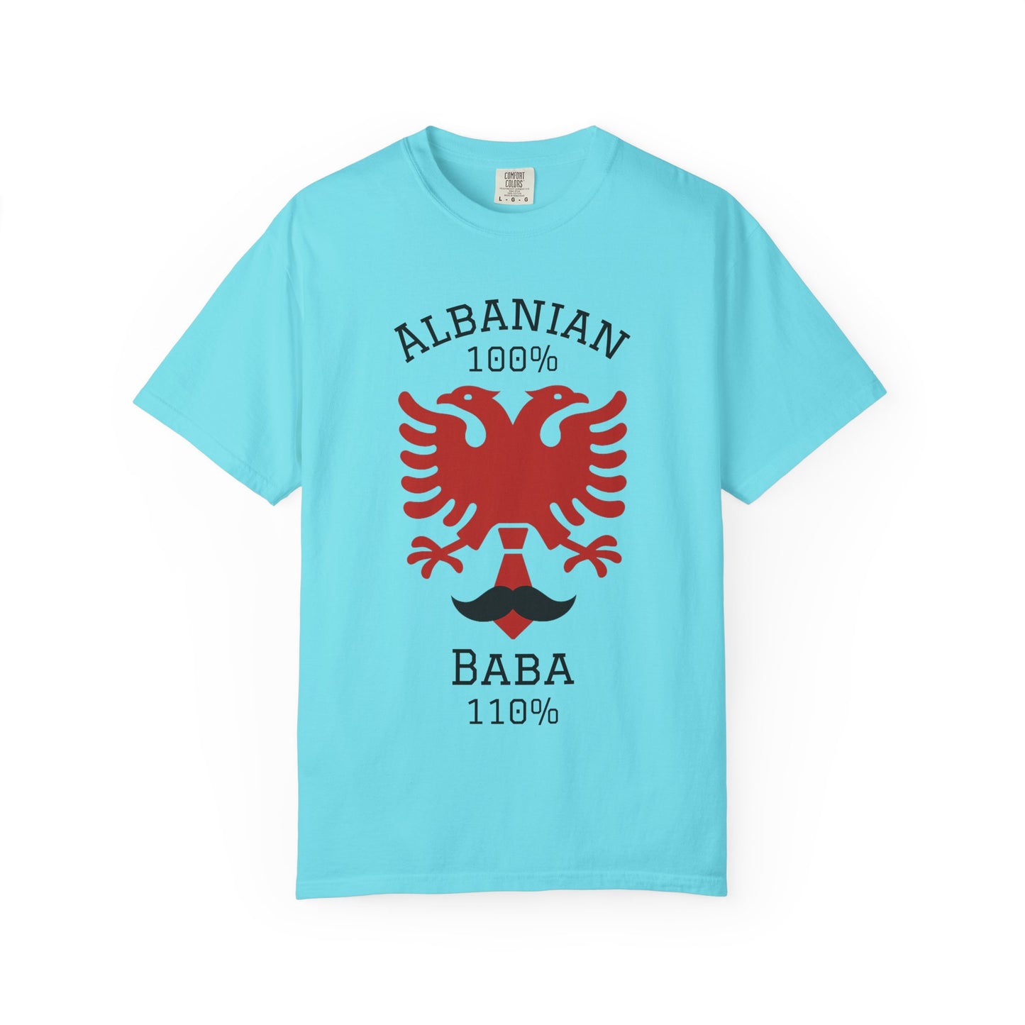 110% Baba - Albanian Dad T-Shirt | Father's Day Gift with Eagle Motif