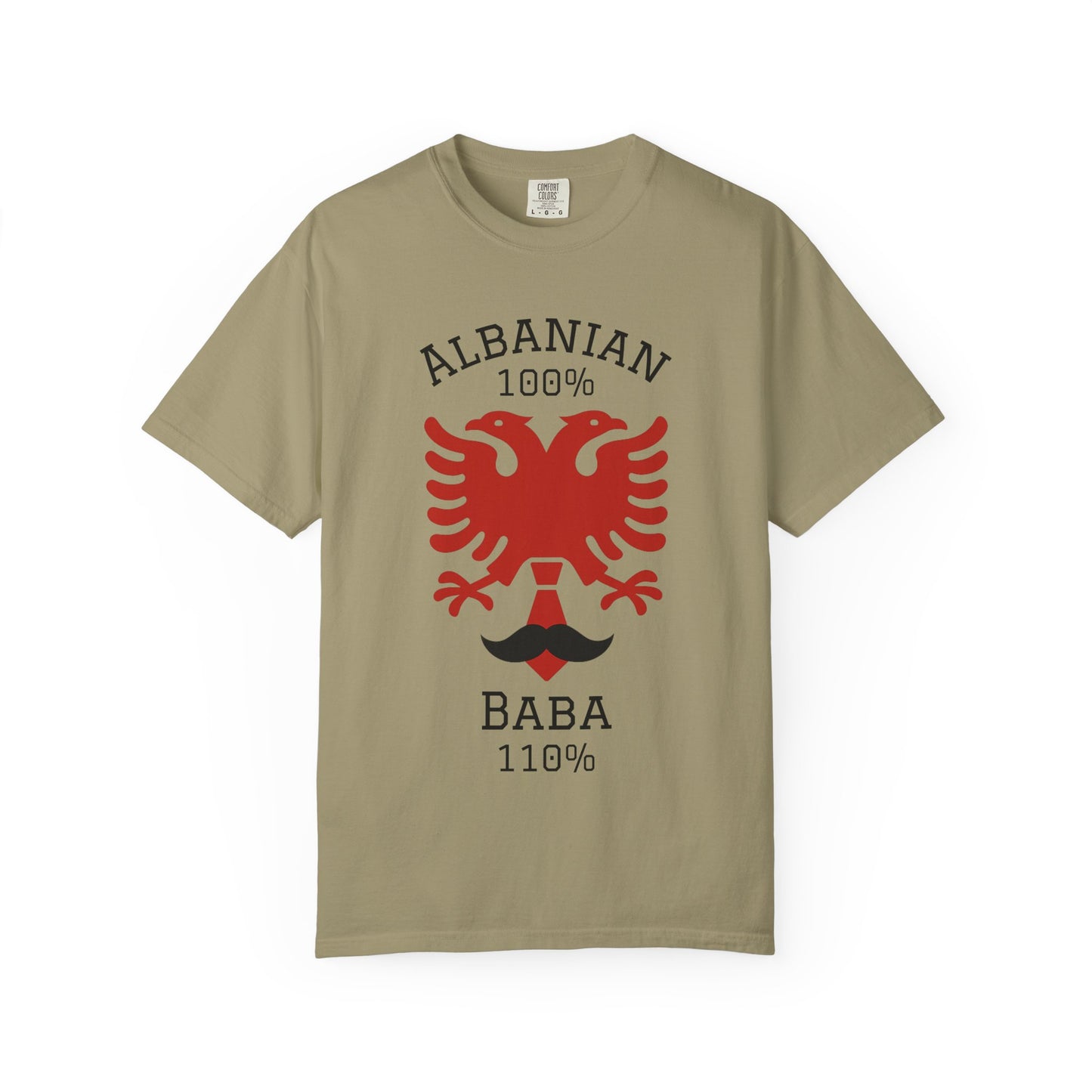 110% Baba - Albanian Dad T-Shirt | Father's Day Gift with Eagle Motif