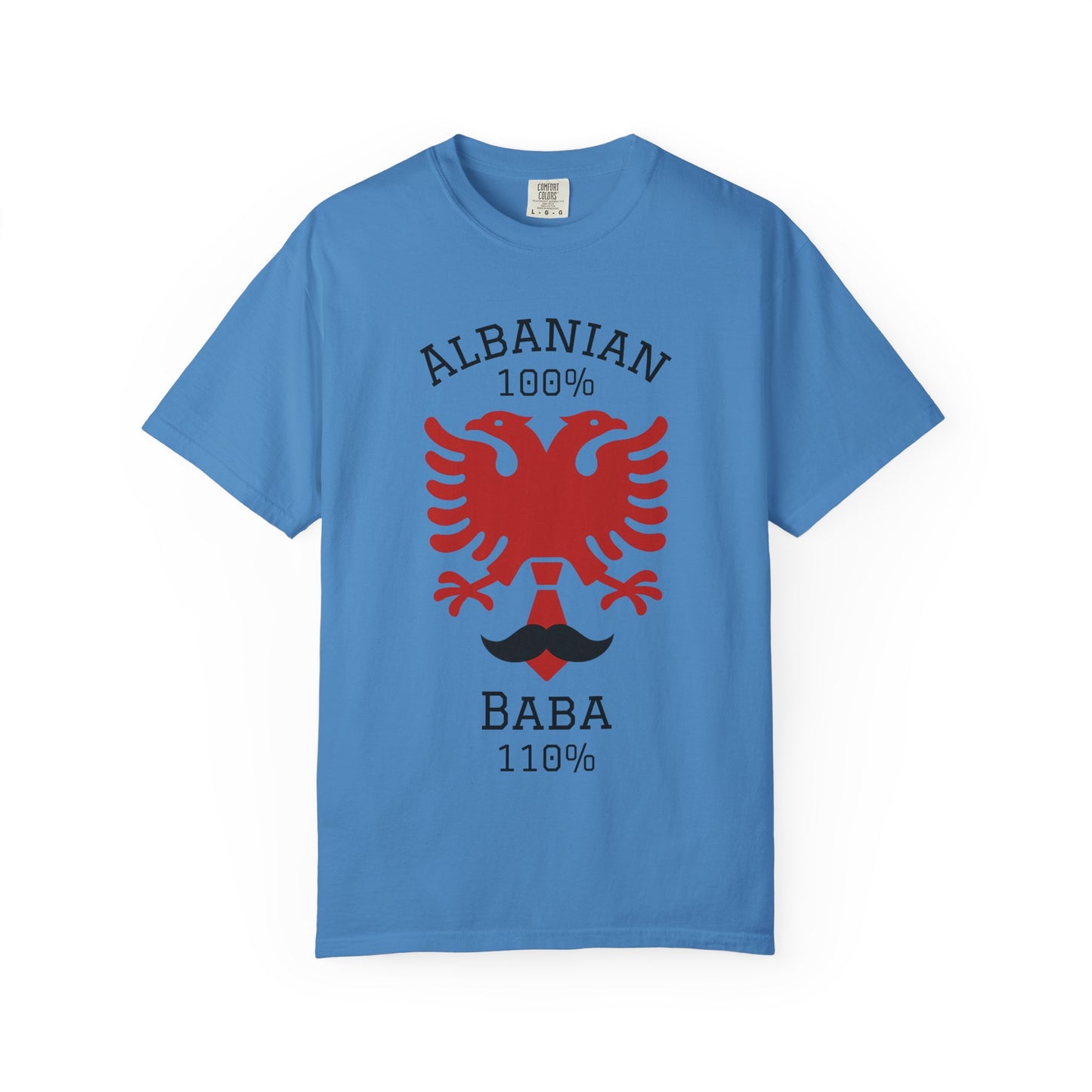 110% Baba - Albanian Dad T-Shirt | Father's Day Gift with Eagle Motif