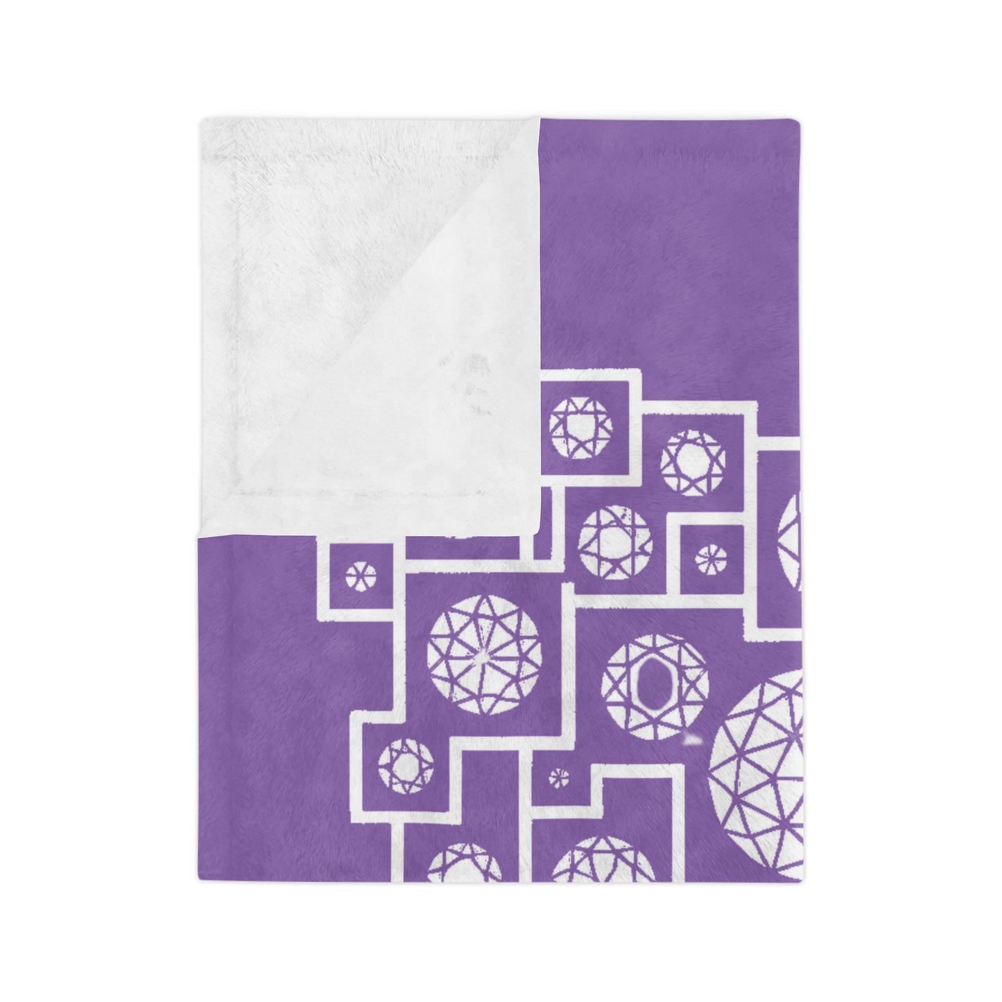 Cozy Geometric Velveteen Blanket