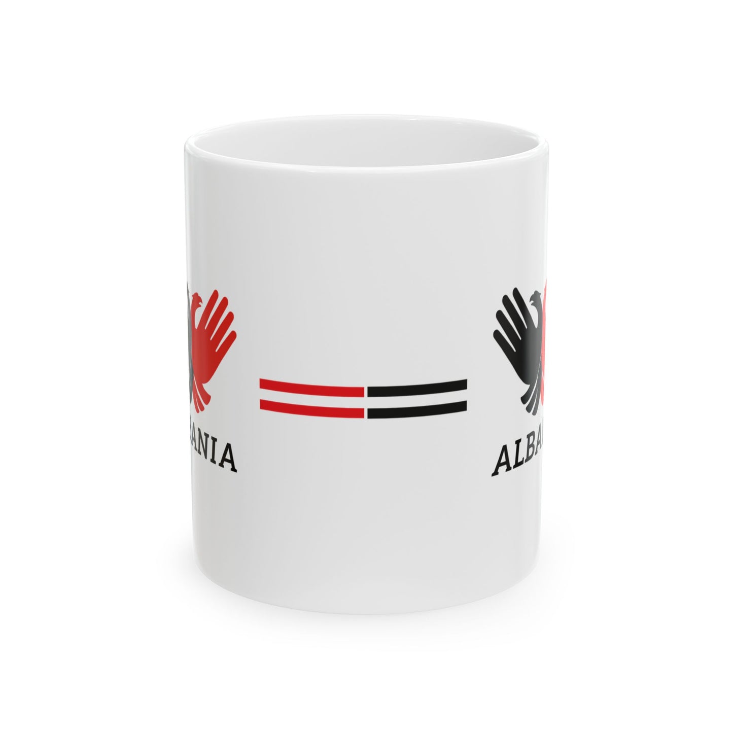 Albanian Pride Ceramic Mug, Coffee Cup, Tea Mug, Gift for Albania Fans, Flag Mug, Cultural Celebration