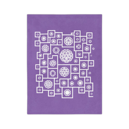 Cozy Geometric Velveteen Blanket