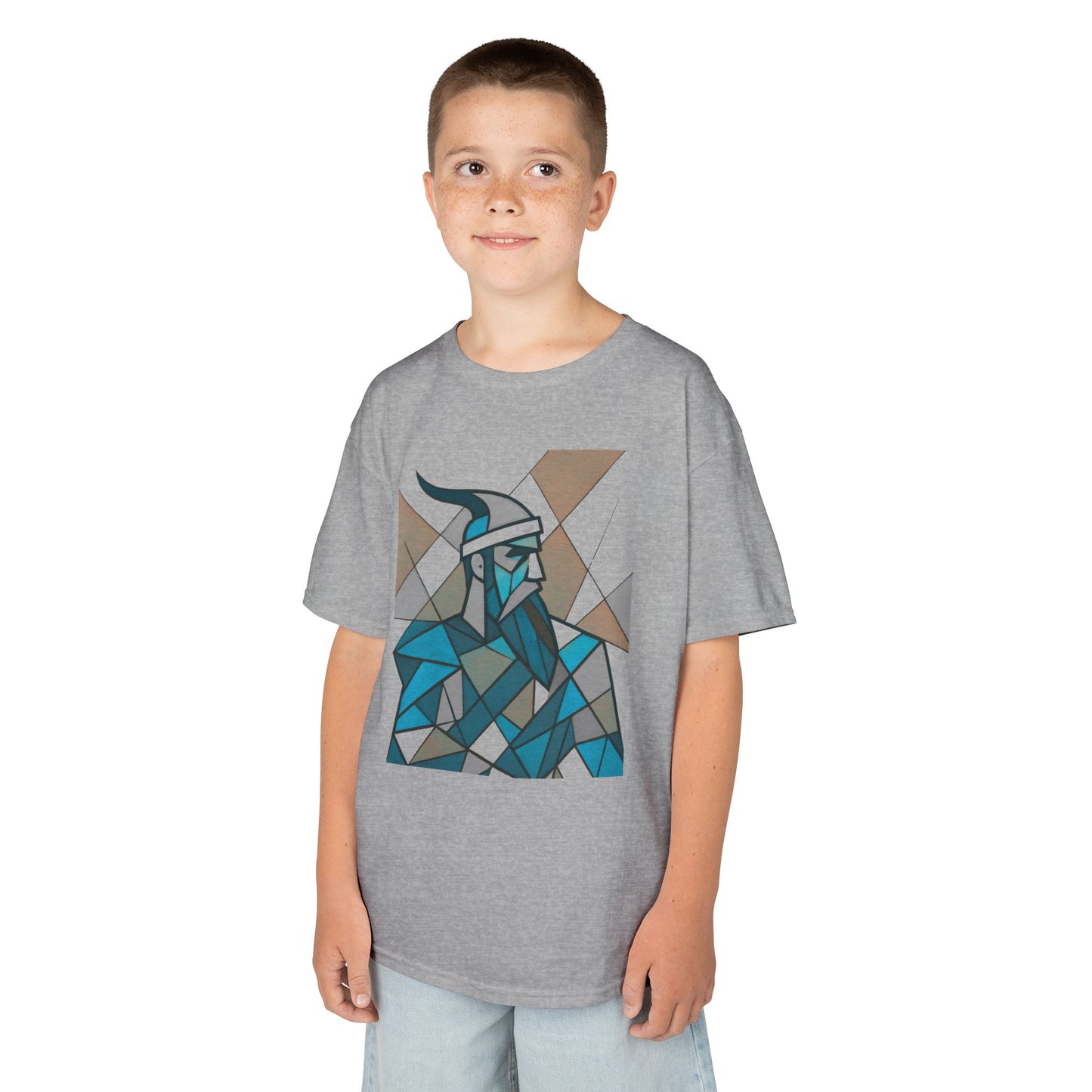 Geometric Cotton Tee - Honoring Gjergj Kastrioti Skendrbeu (Kids)