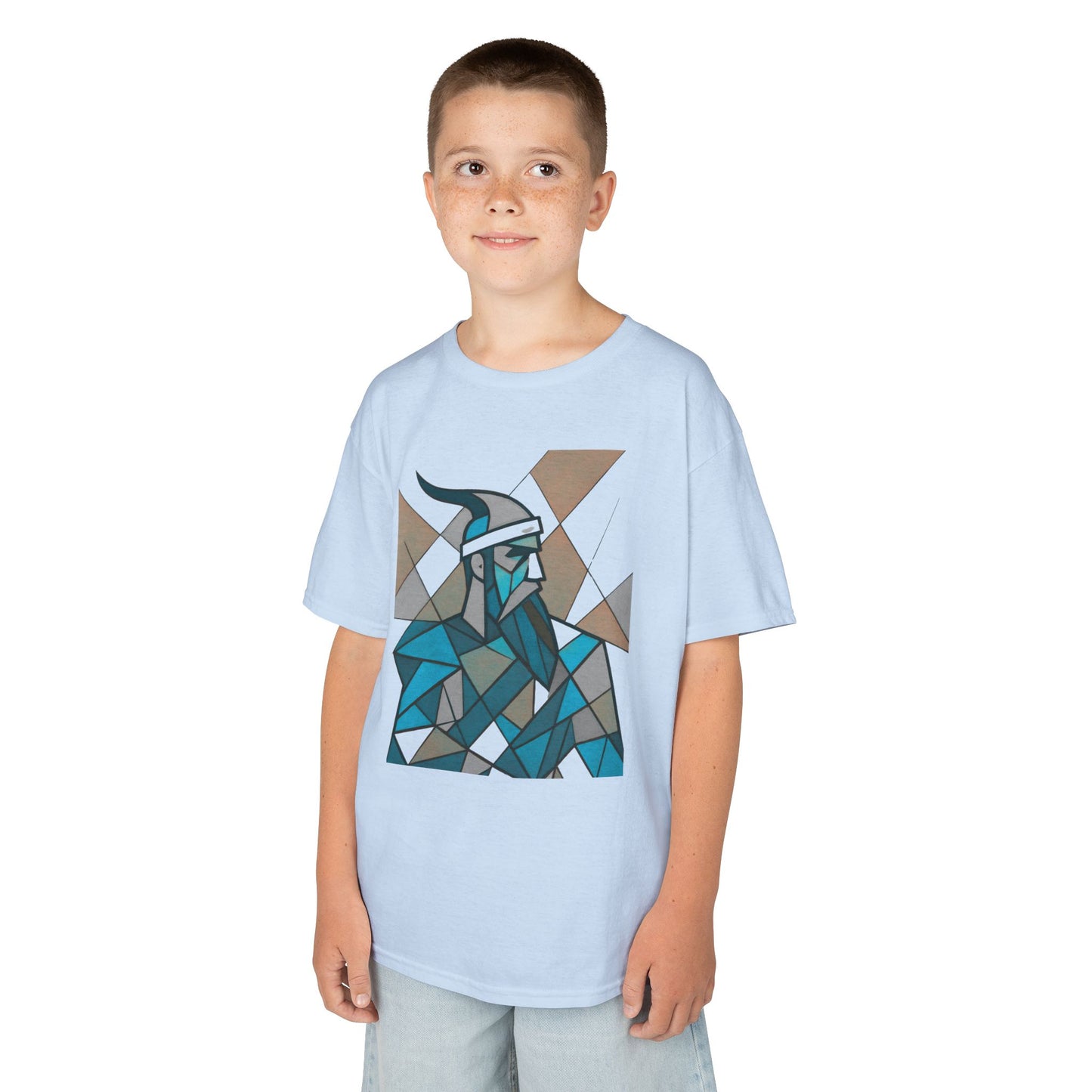 Geometric Cotton Tee - Honoring Gjergj Kastrioti Skendrbeu (Kids)