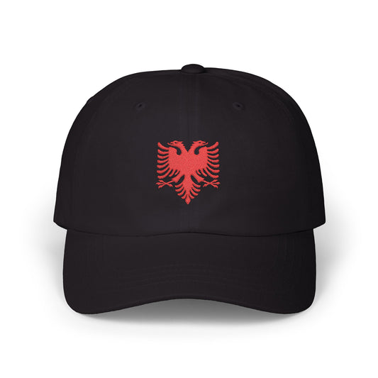 Dad Cap, Albanian Flag, Red and Black Double Headed Eagle, Albanian Pride Hat, Gift for Albanian, Patriotic Baseball Cap, Albanian Heritage