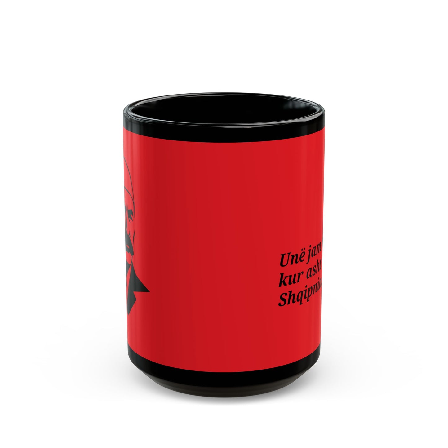 Isa Boletini Patriotic Mug, Albanian Heritage Gift - Black and Red