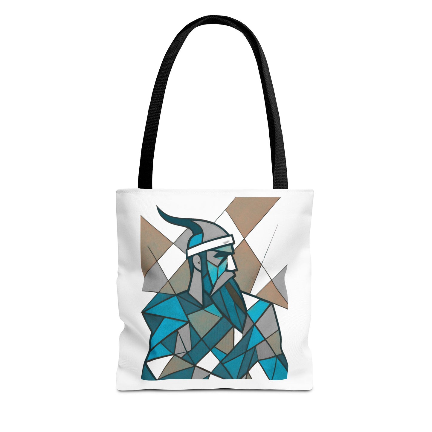 Geometric Warrior Tote Bag | Honoring Albanian Hero - Gjergj Kastrioti Skenderbeu