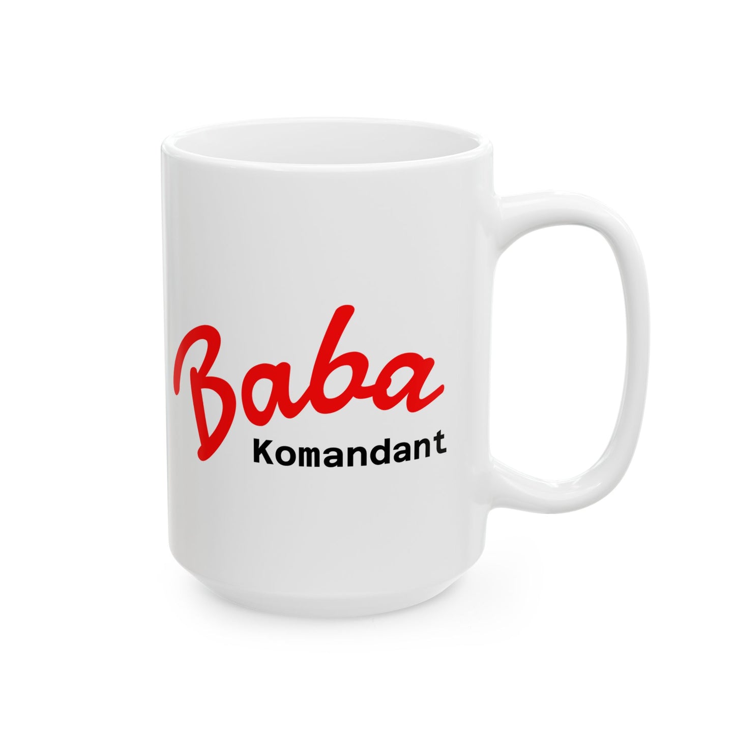 Albanian Dad Mug, Baba, Komandant!