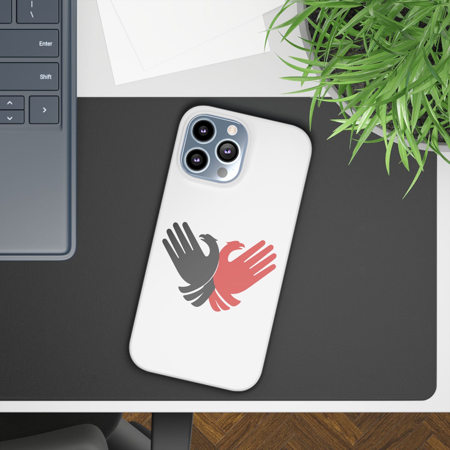 Phone Case, Slim Case with Double Headed Eagle Hands Design, Protective Cover, Thin Case, Eagle Lover Gift, Unique Phone Accessory