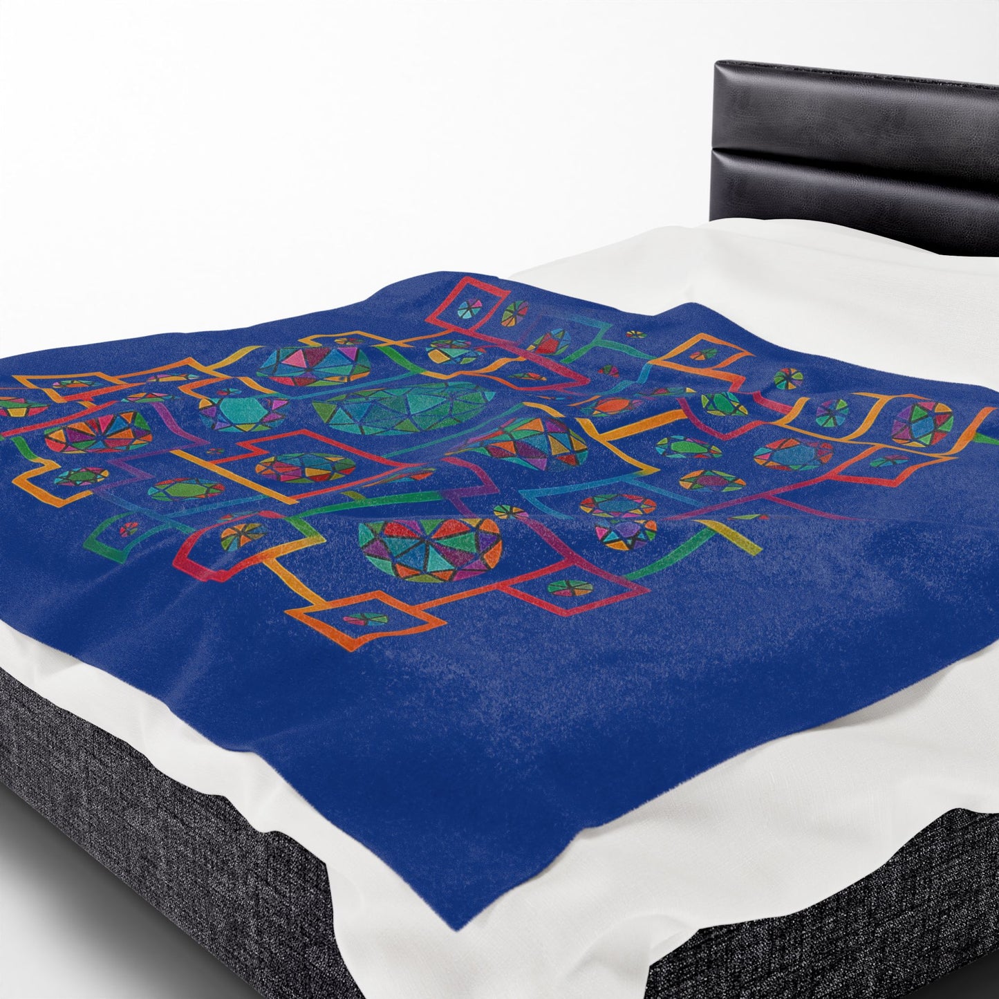 Velveteen Geometric Heritaghe Plush Blanket - inspired by Plis-shaped domes of the National Library of Kosovo