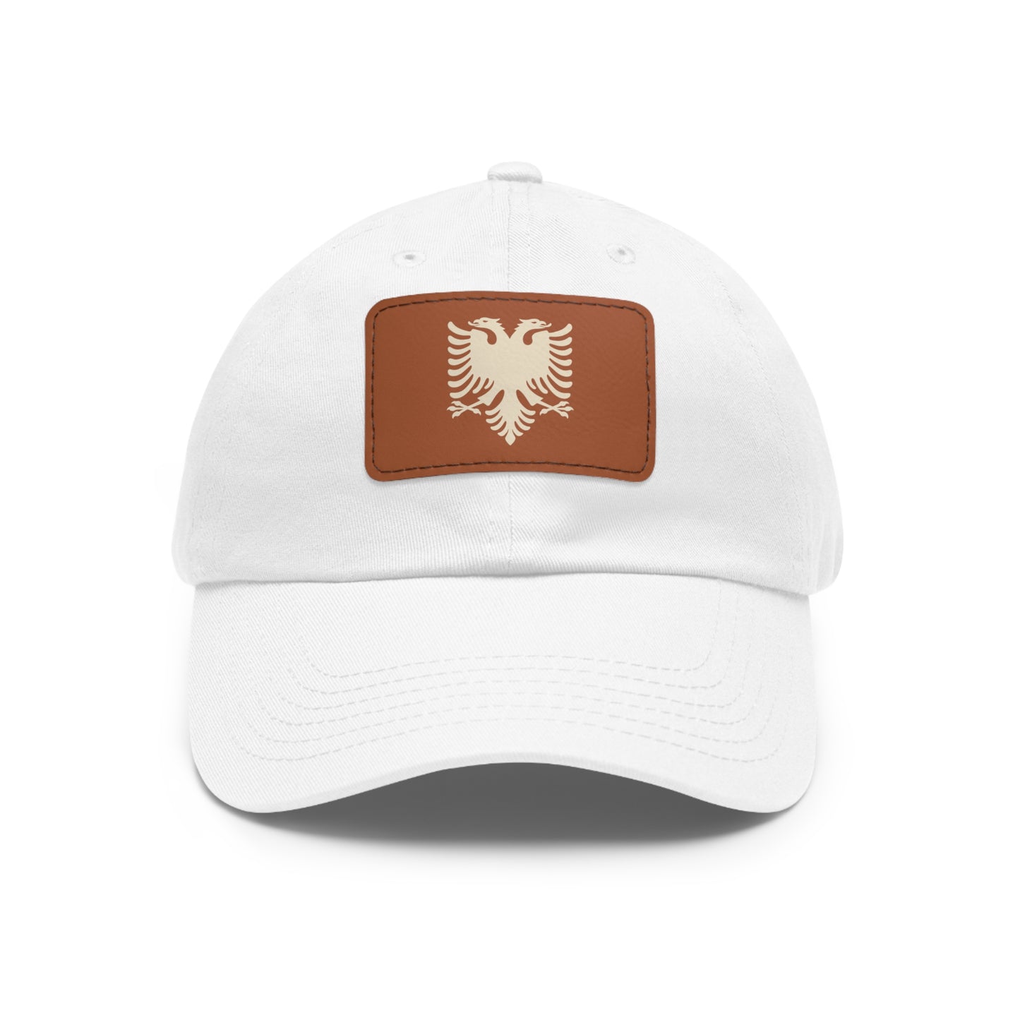 Albanian Eagle Heritage Hat - Double-Headed Eagle Cap with Leather Patch