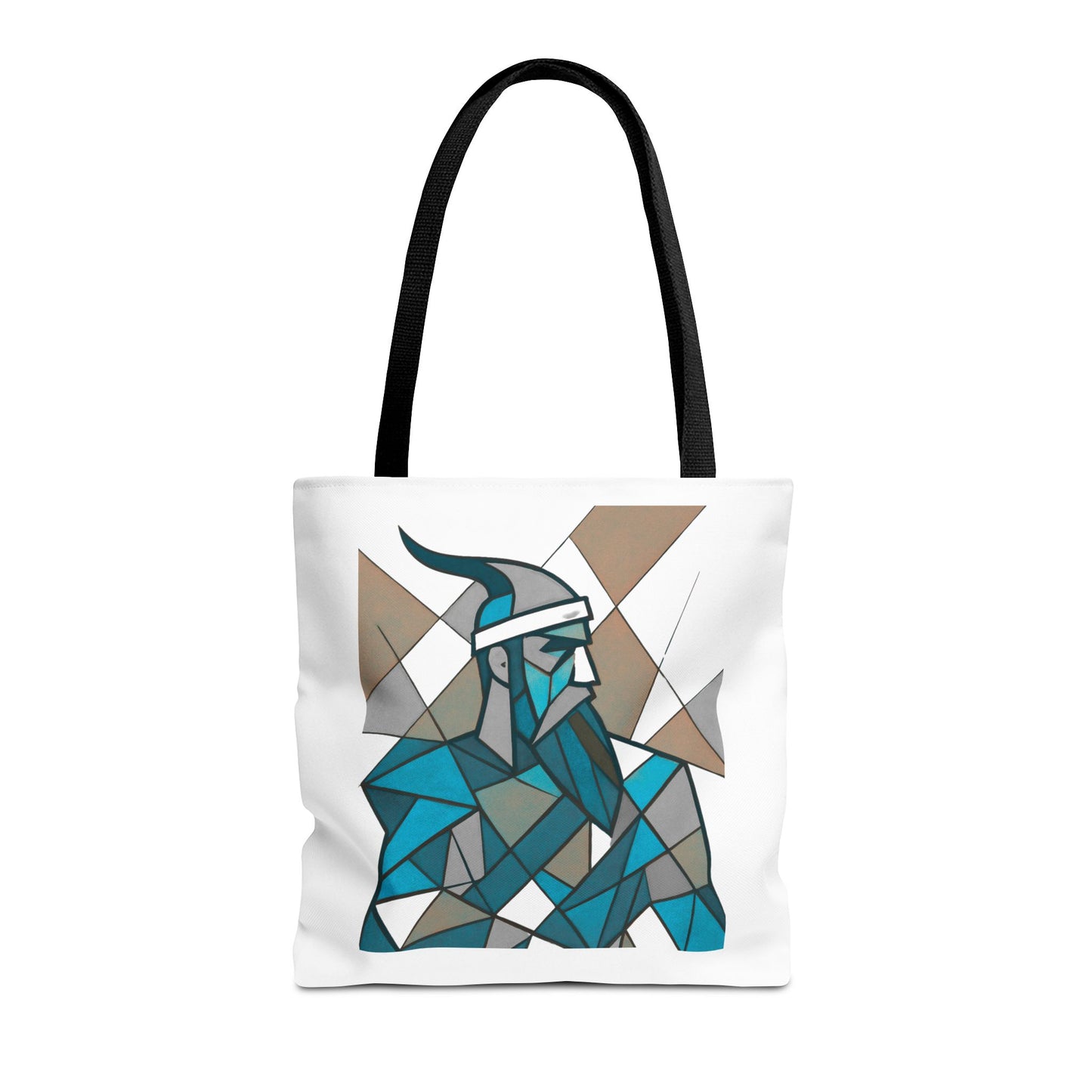 Geometric Warrior Tote Bag | Honoring Albanian Hero - Gjergj Kastrioti Skenderbeu