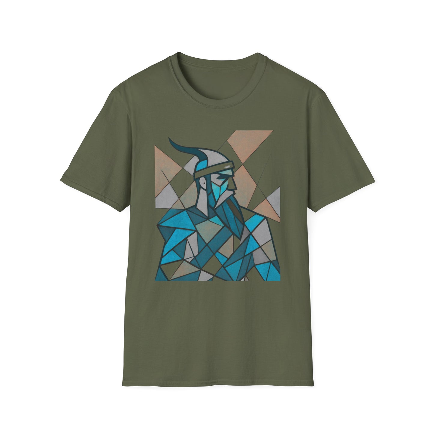 Skanderbeu Geometric Art T-Shirt, Albanian Hero Tee (Adult Unisex)