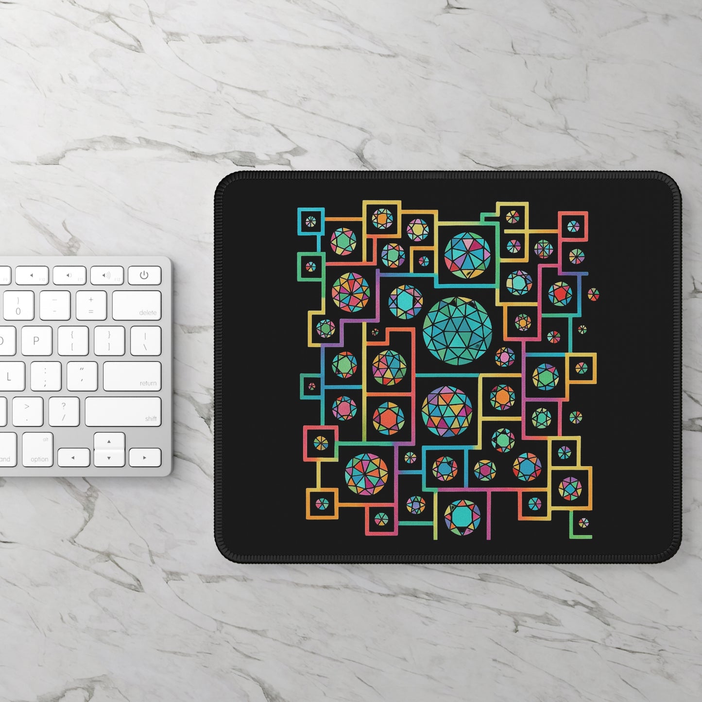 Geometric Heritage Mouse Pad - Black Edition