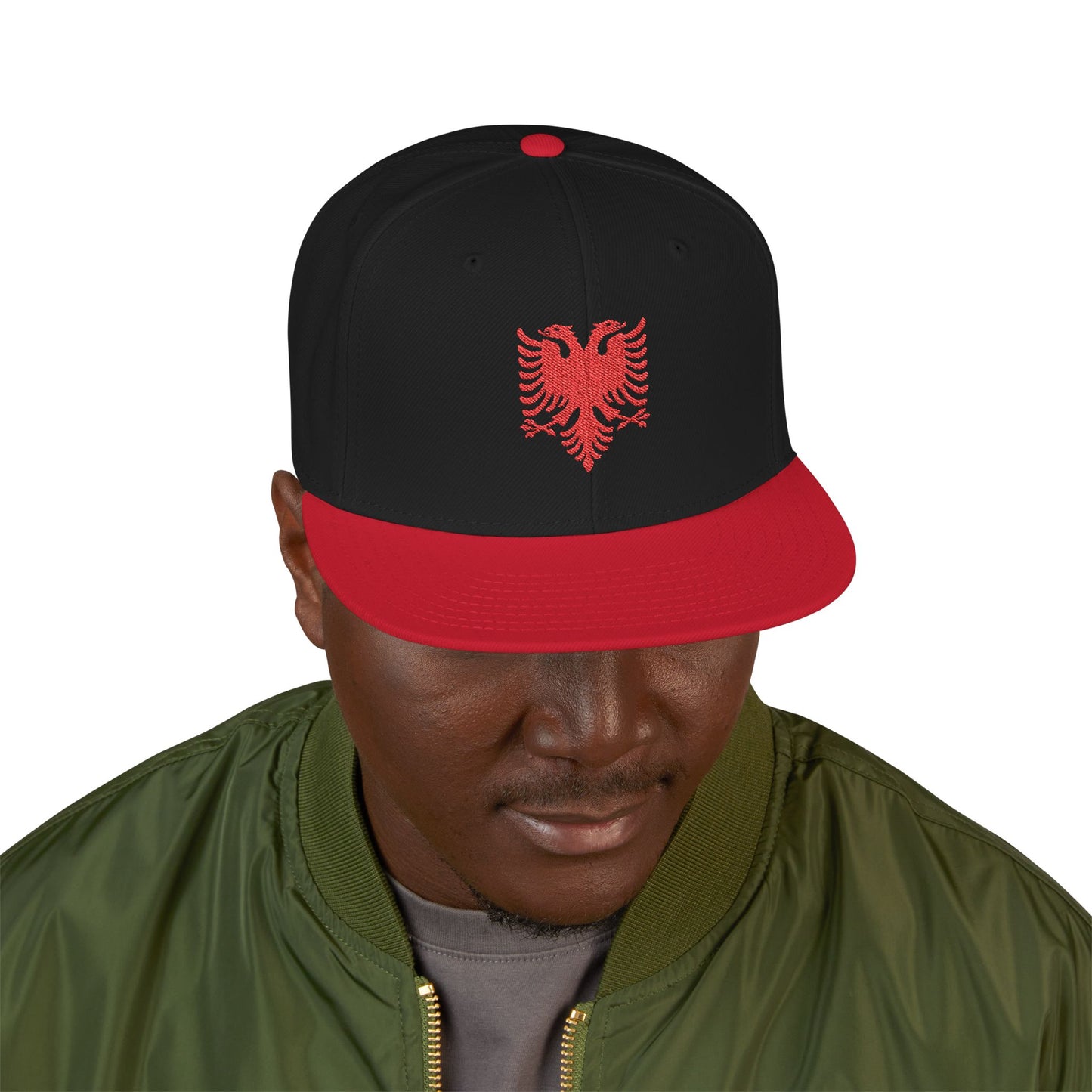 Albanian Pride Snapback Hat, Embroidered Cap, Cultural Gift, Adjustable Hat, Casual Wear