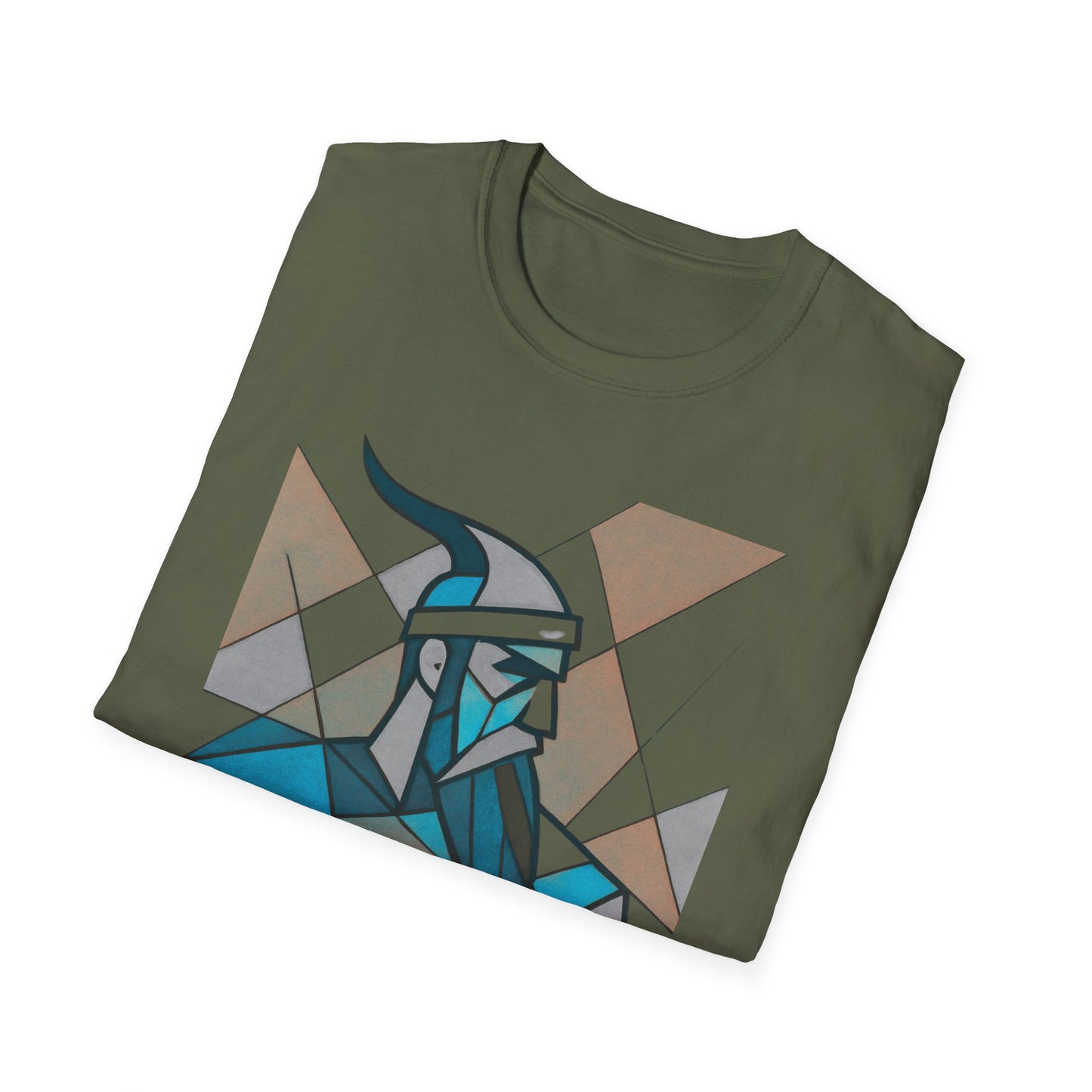 Skanderbeu Geometric Art T-Shirt, Albanian Hero Tee (Adult Unisex)