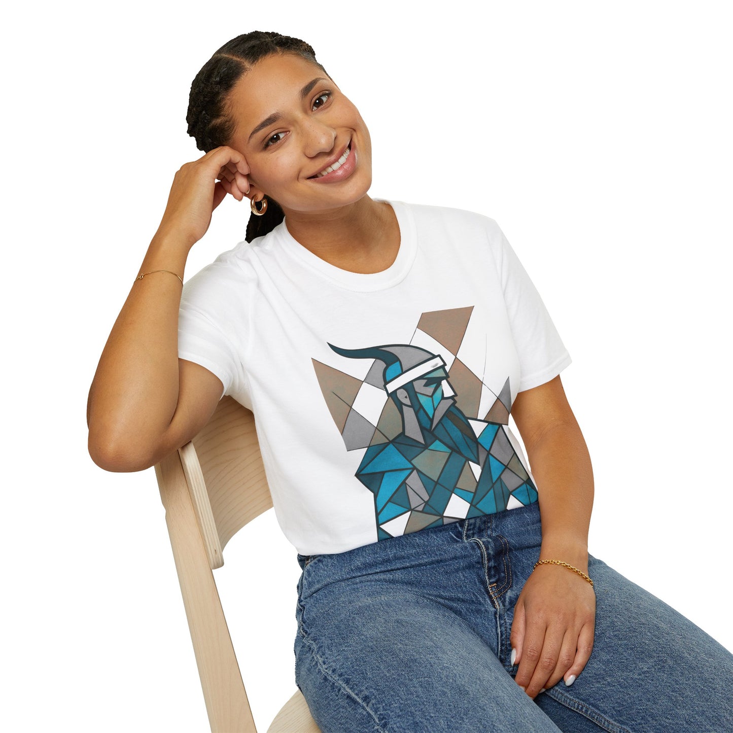 Skanderbeu Geometric Art T-Shirt, Albanian Hero Tee (Adult Unisex)