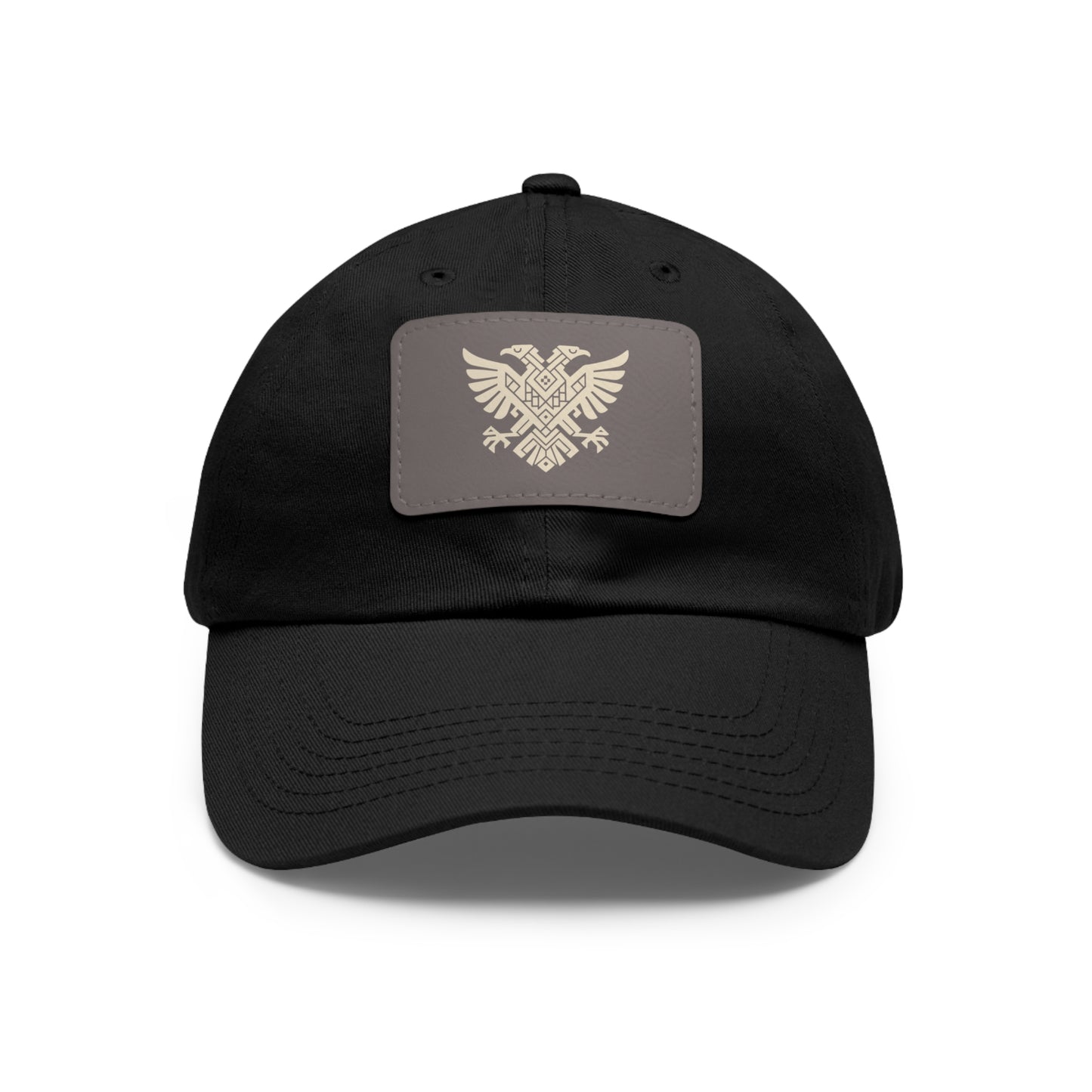 Illyrian Eagle Heritage Hat - Double-Headed Albanian Eagle Cap with Leather Patch