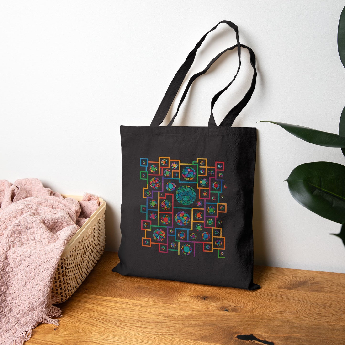 Nature-Inspired Cotton Canvas Tote Bag, Eco-Friendly Shopping Bag
